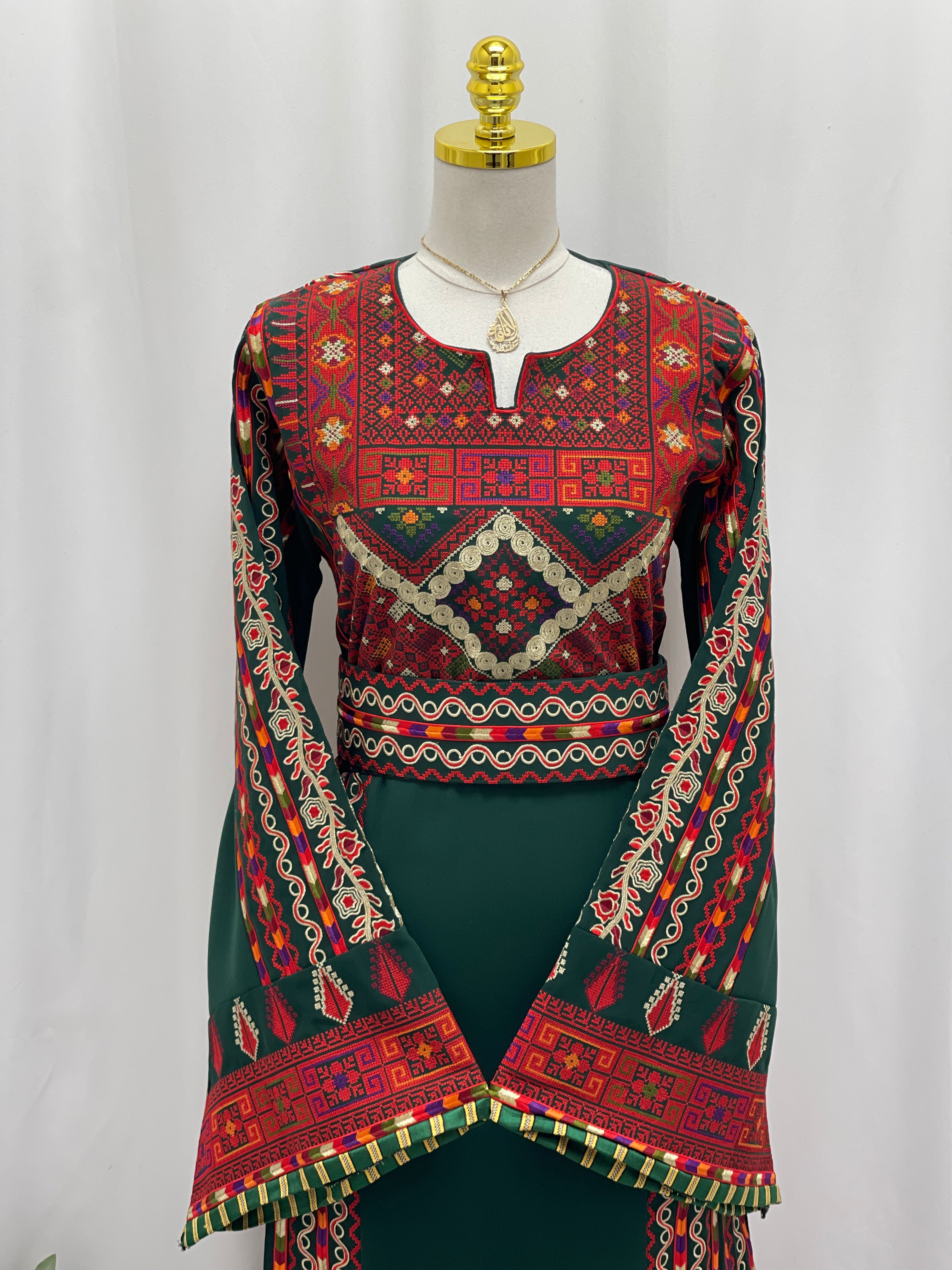 Palestinian Heritage Elegance Embroidered Thobe