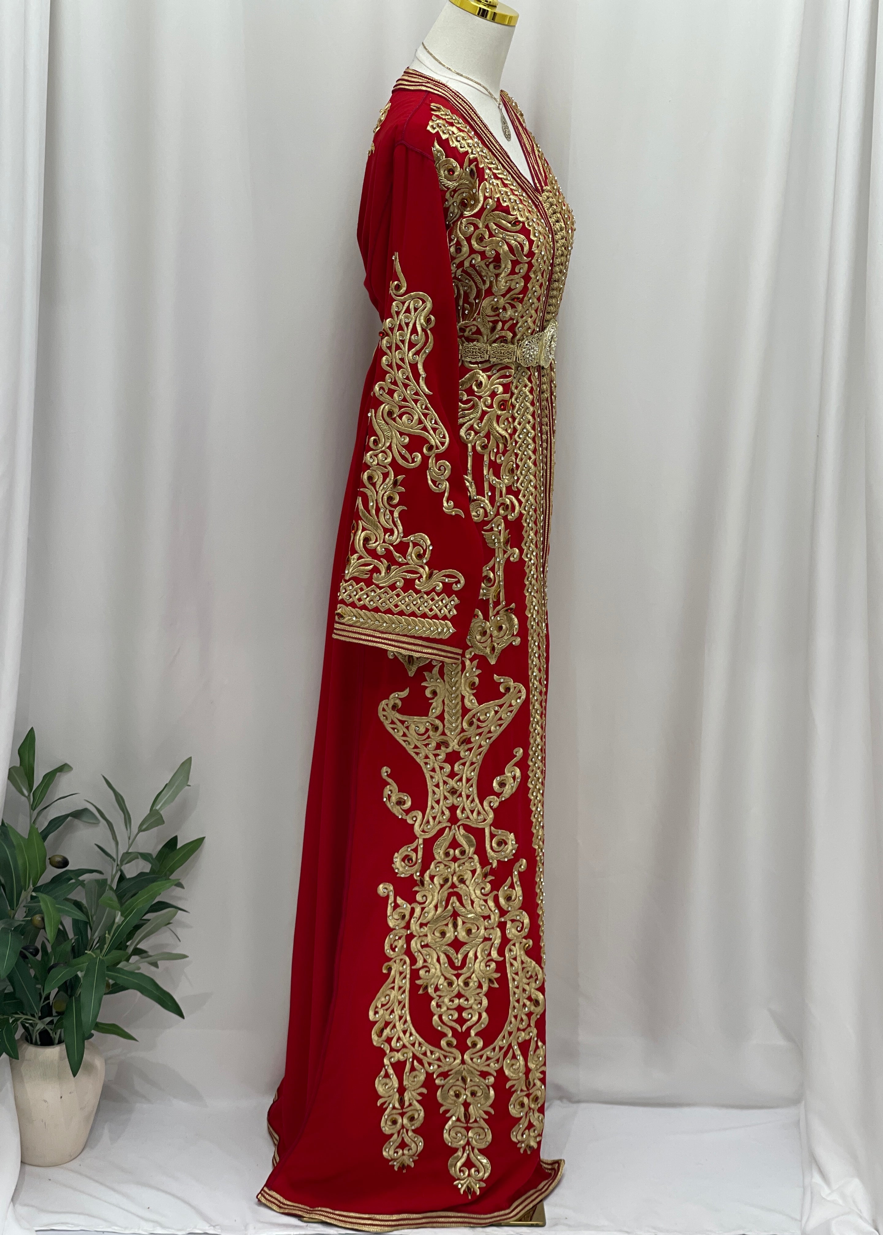 Royal Ruby Moroccan Kaftan