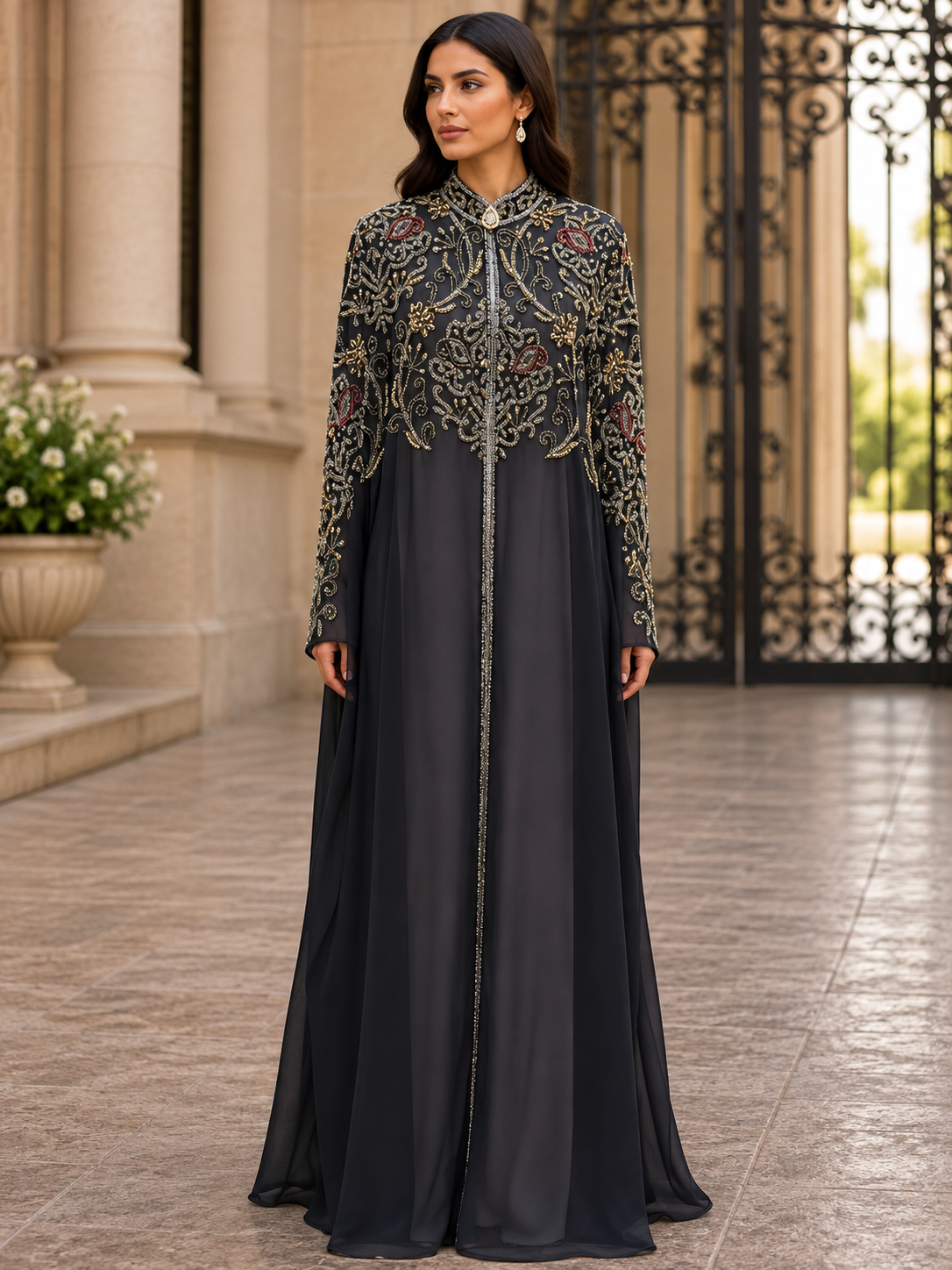 Elegant Modest Fashion Cape Cardigan