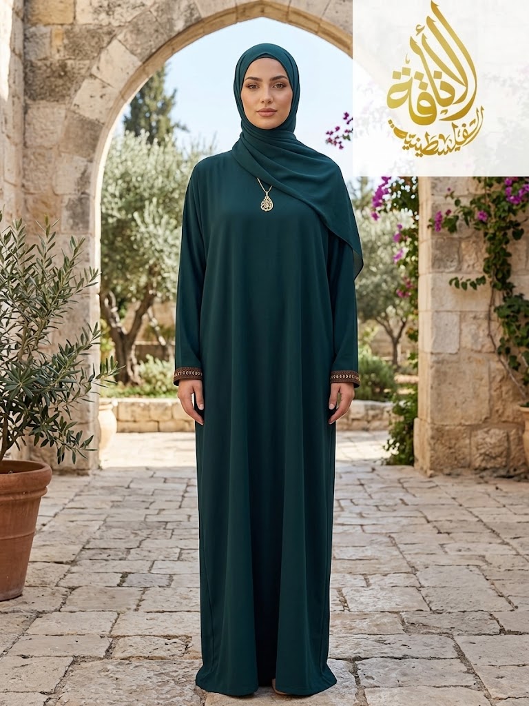 Palestinian Elegance One Piece Prayer Dress Abaya