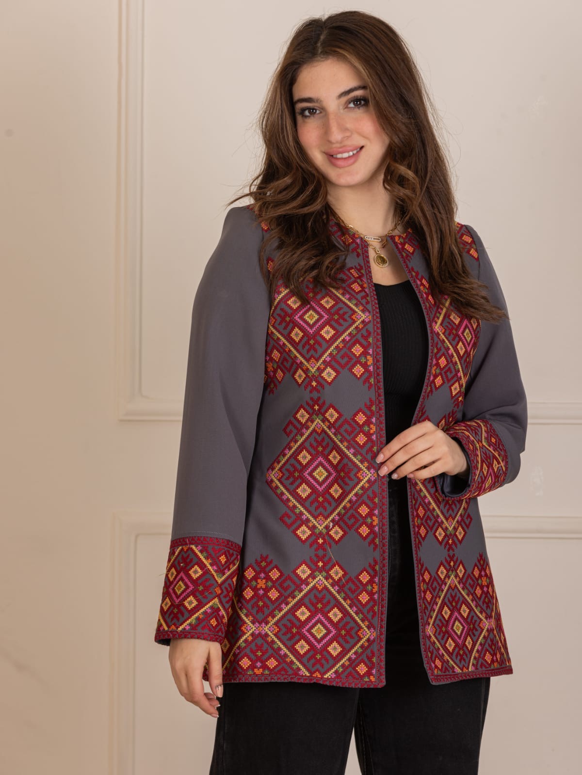 Palestinian Pattern Embroidered Jacket