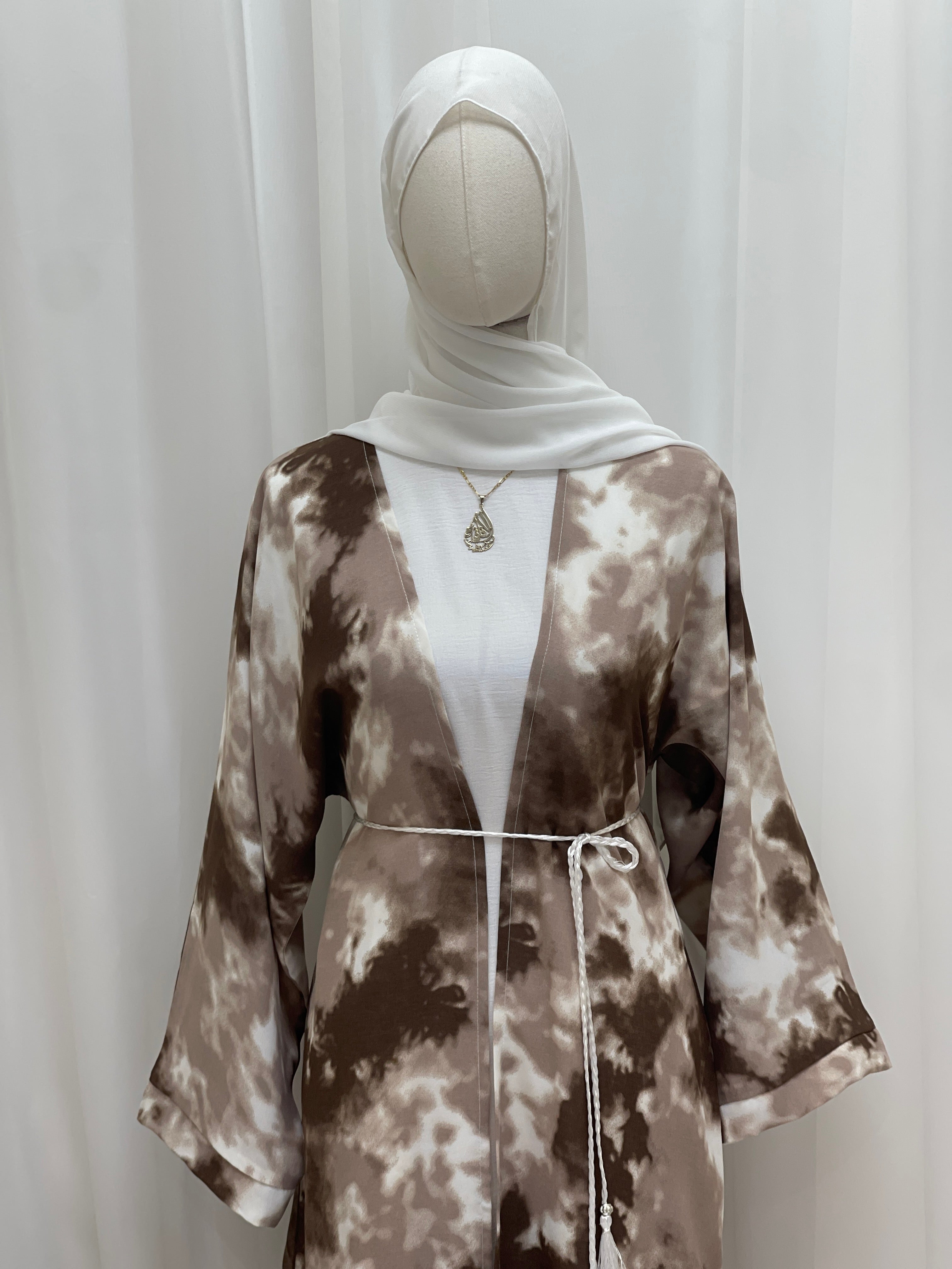 Cloud Marble 3-Piece Abaya Set