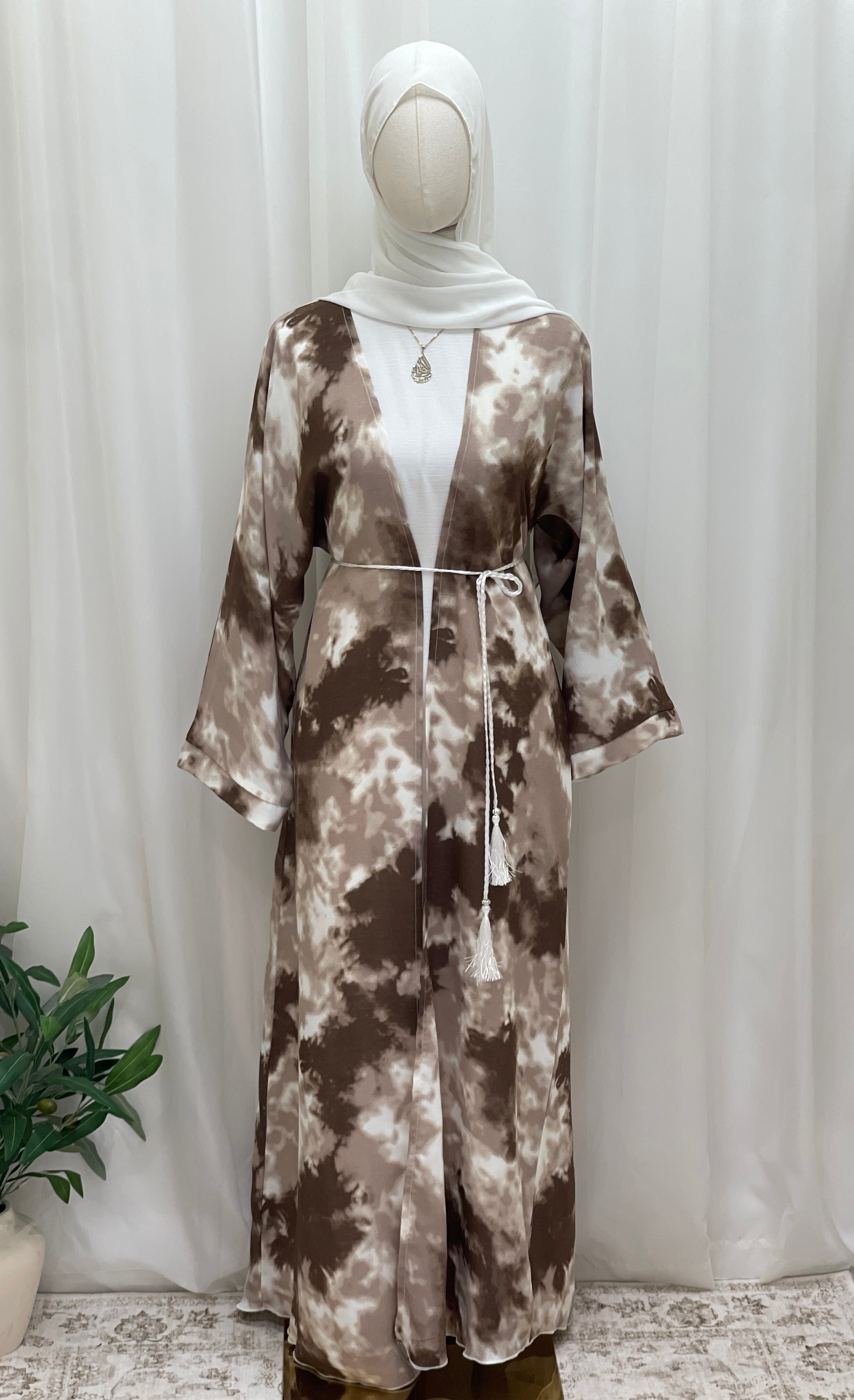 Cloud Marble 3-Piece Abaya Set