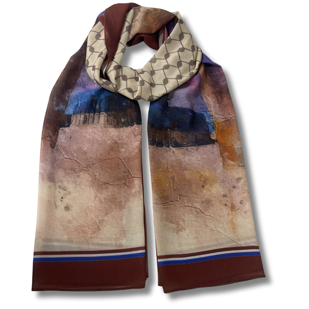 Al Quds Hijab Design with Vibrant Colors Palestinian Elegance
