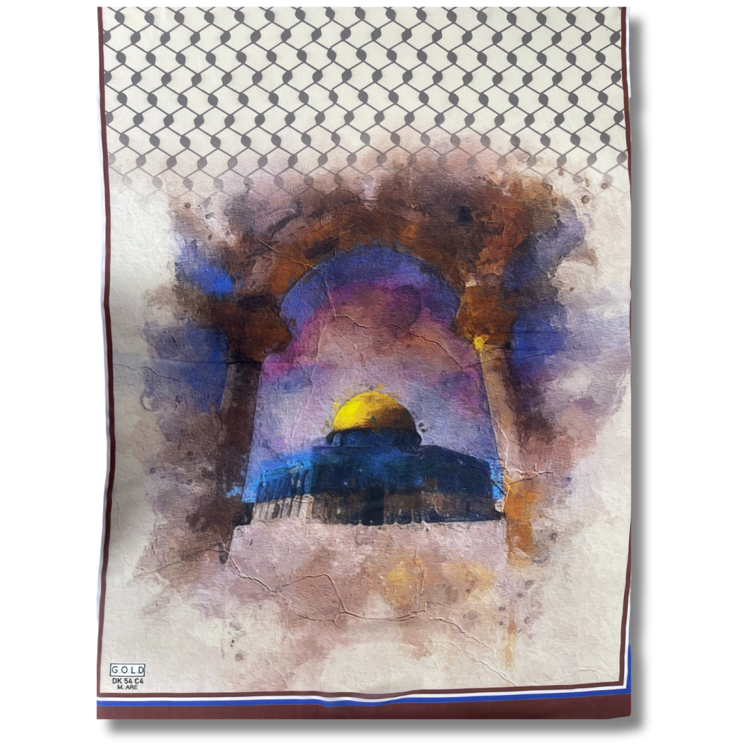 Al Quds Hijab Design with Vibrant Colors Palestinian Elegance