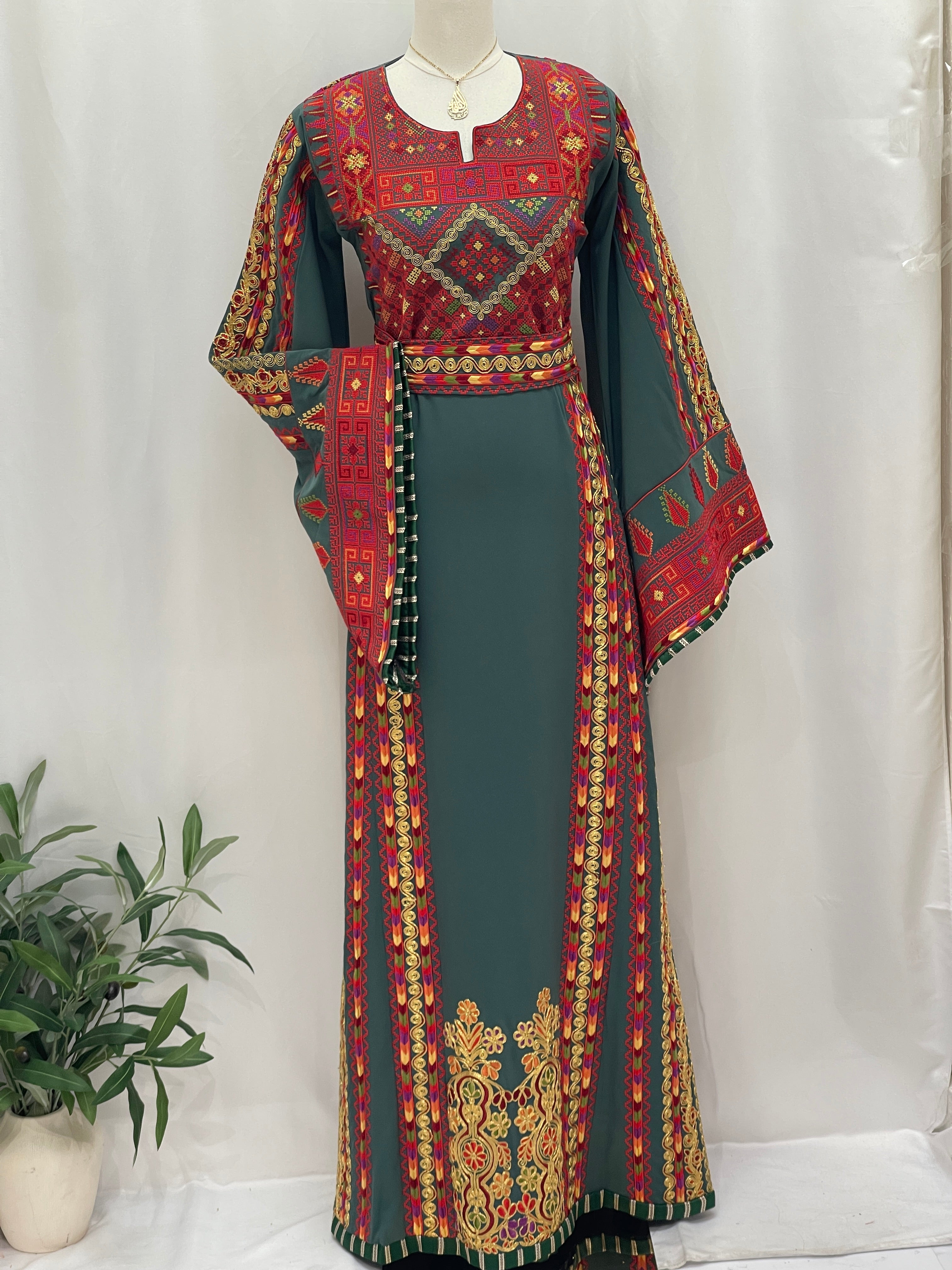 Almajed Embroidered Thoub: A Timeless Piece That Embodies Elegance And Majesty Palestinian Elegance