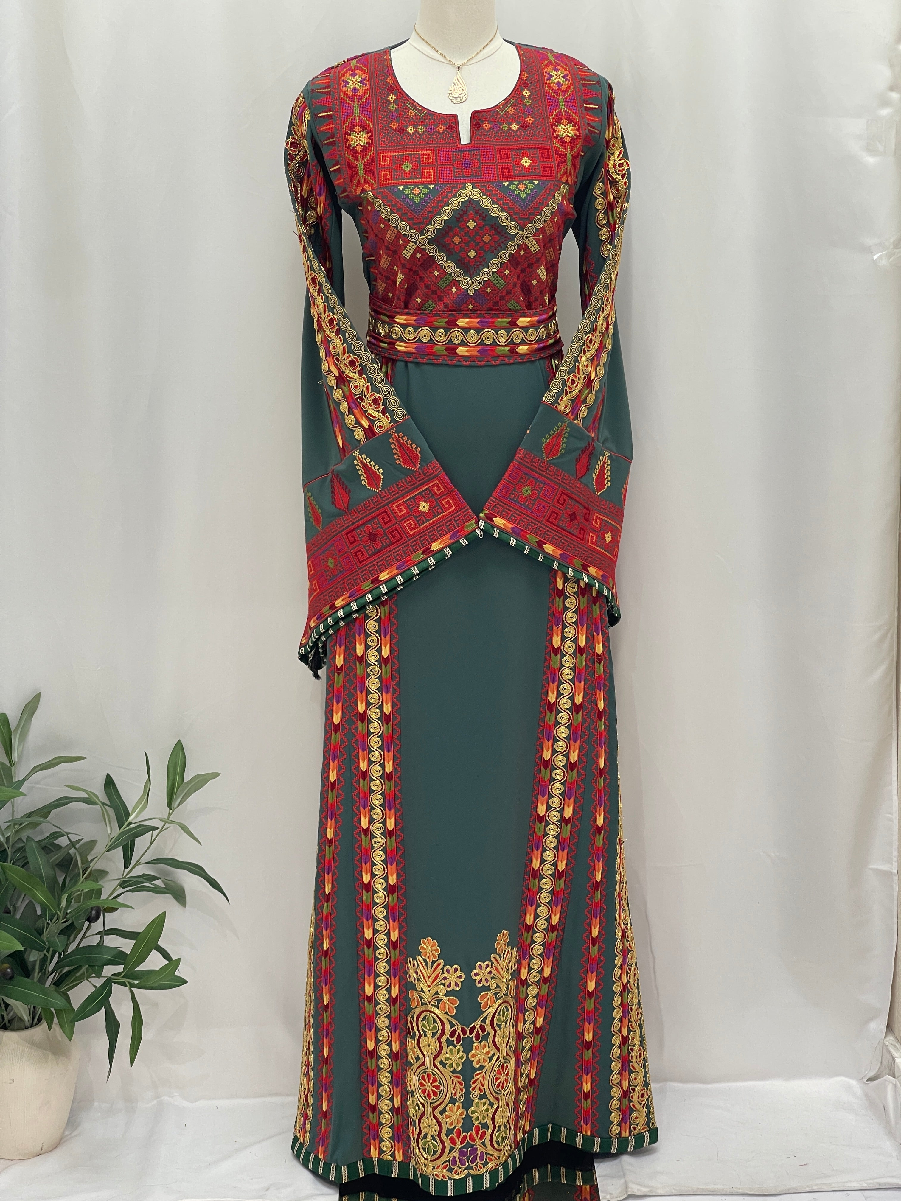 Almajed Embroidered Thoub: A Timeless Piece That Embodies Elegance And Majesty Palestinian Elegance