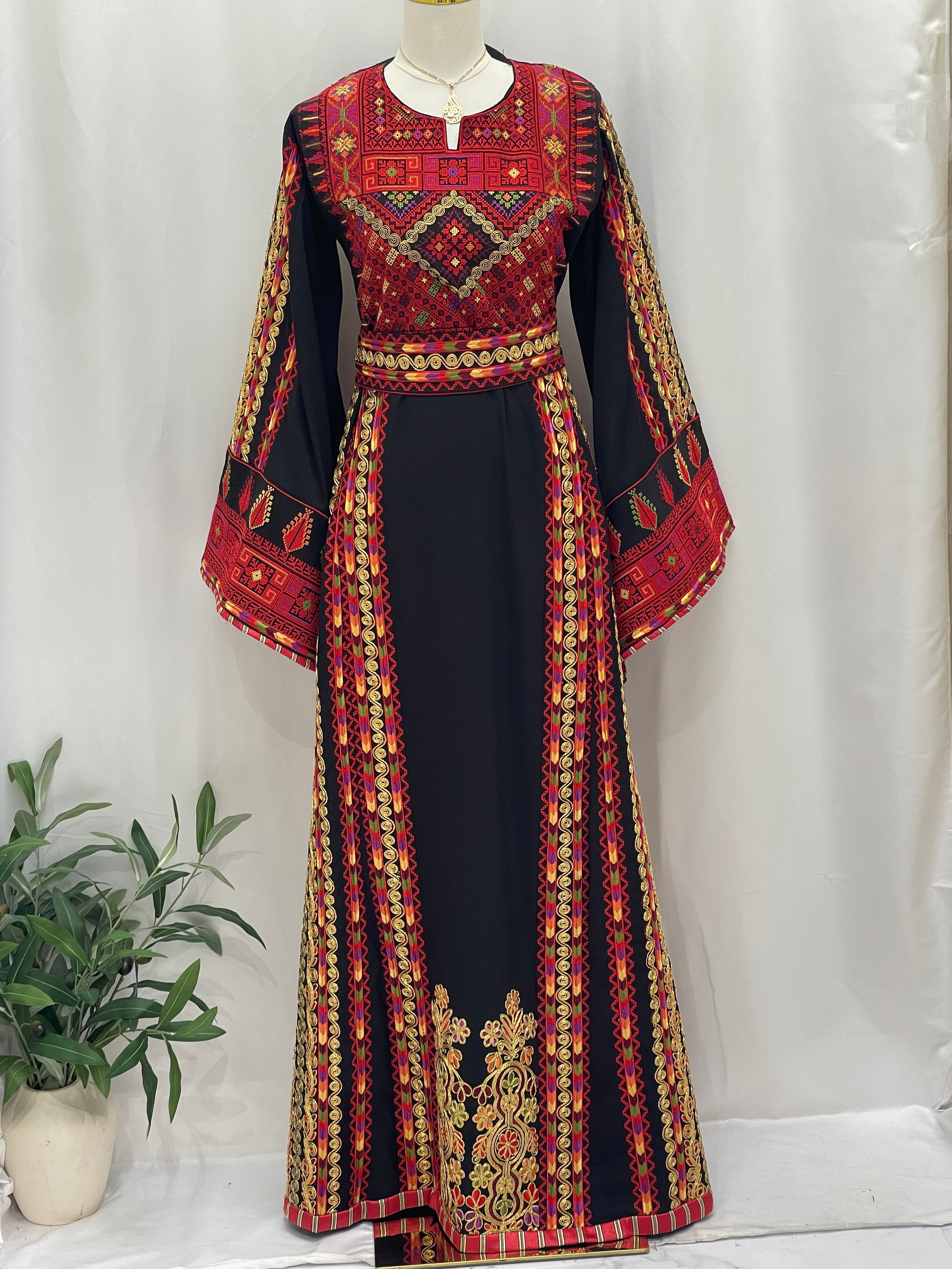 Almajed Embroidered Thoub: A Timeless Piece That Embodies Elegance And Majesty Palestinian Elegance