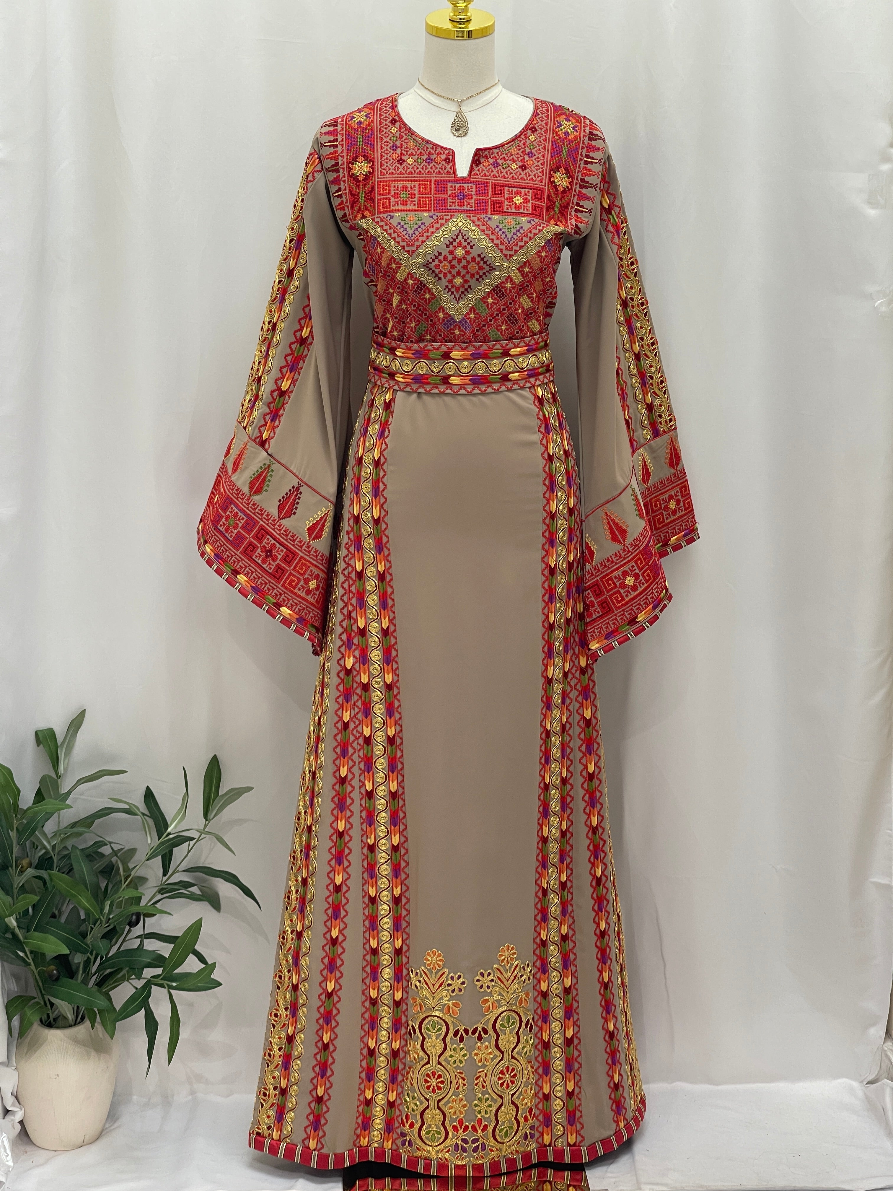 Almajed Embroidered Thoub: A Timeless Piece That Embodies Elegance And Majesty Palestinian Elegance