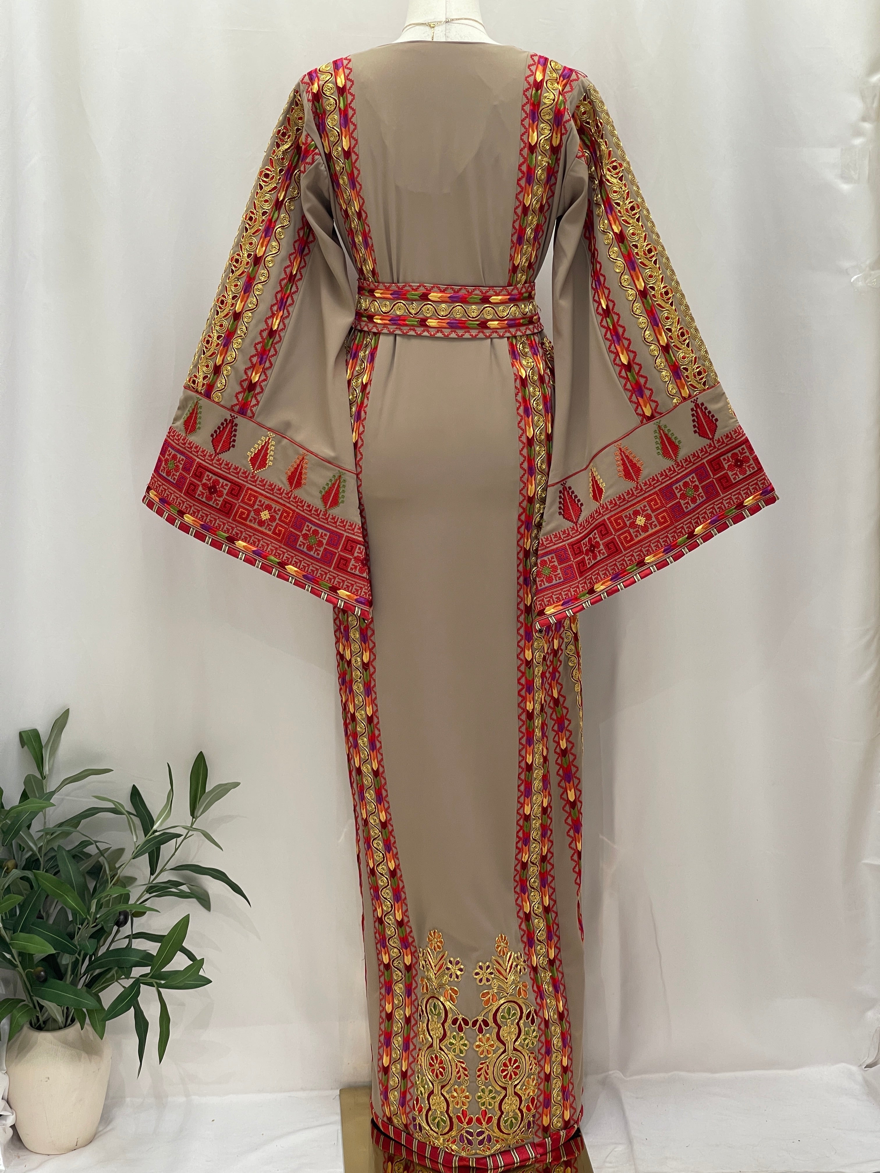 Almajed Embroidered Thoub: A Timeless Piece That Embodies Elegance And Majesty Palestinian Elegance