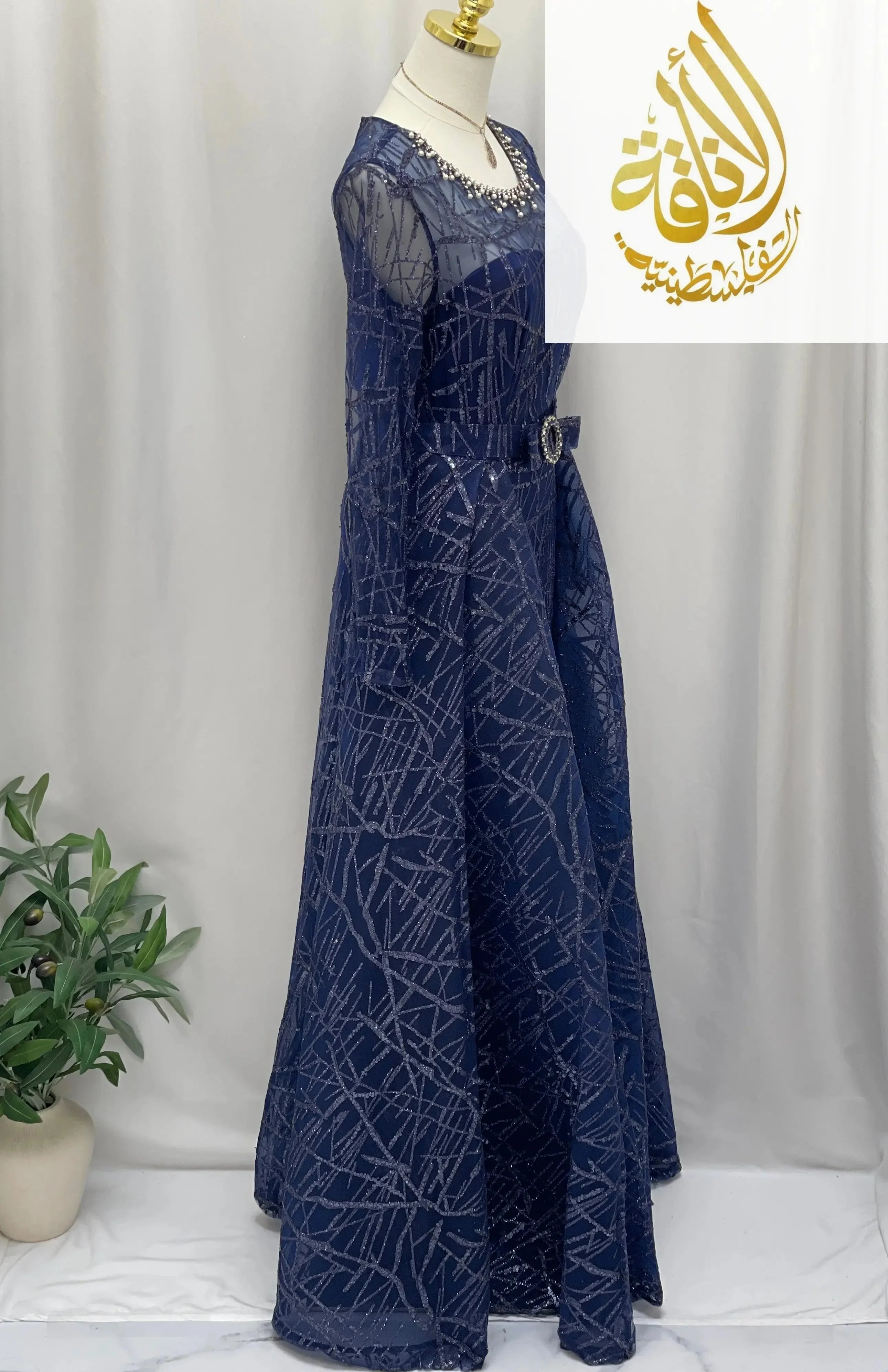 Amira Sparkle Gown Palestinian Elegance