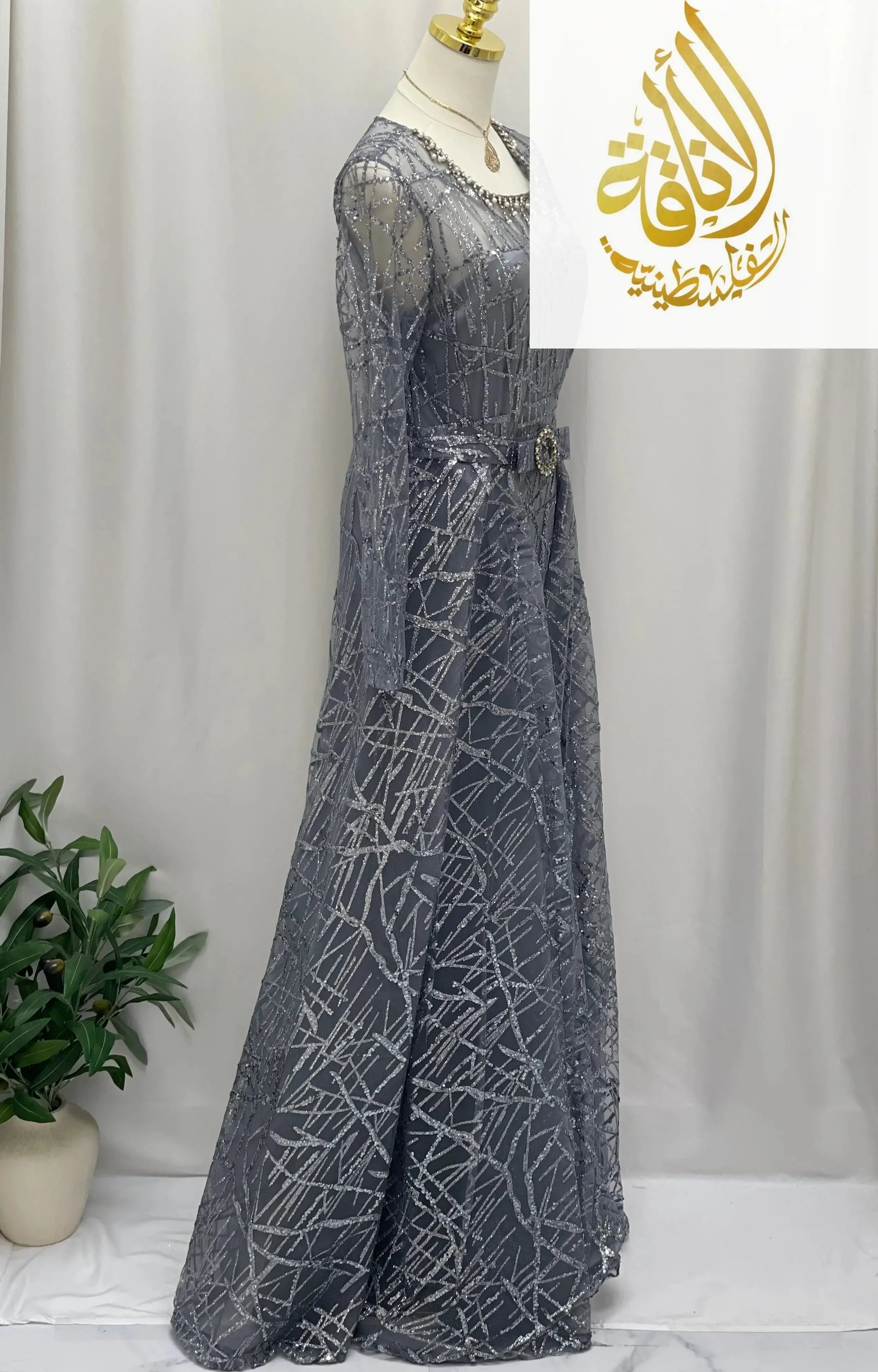 Amira Sparkle Gown Palestinian Elegance