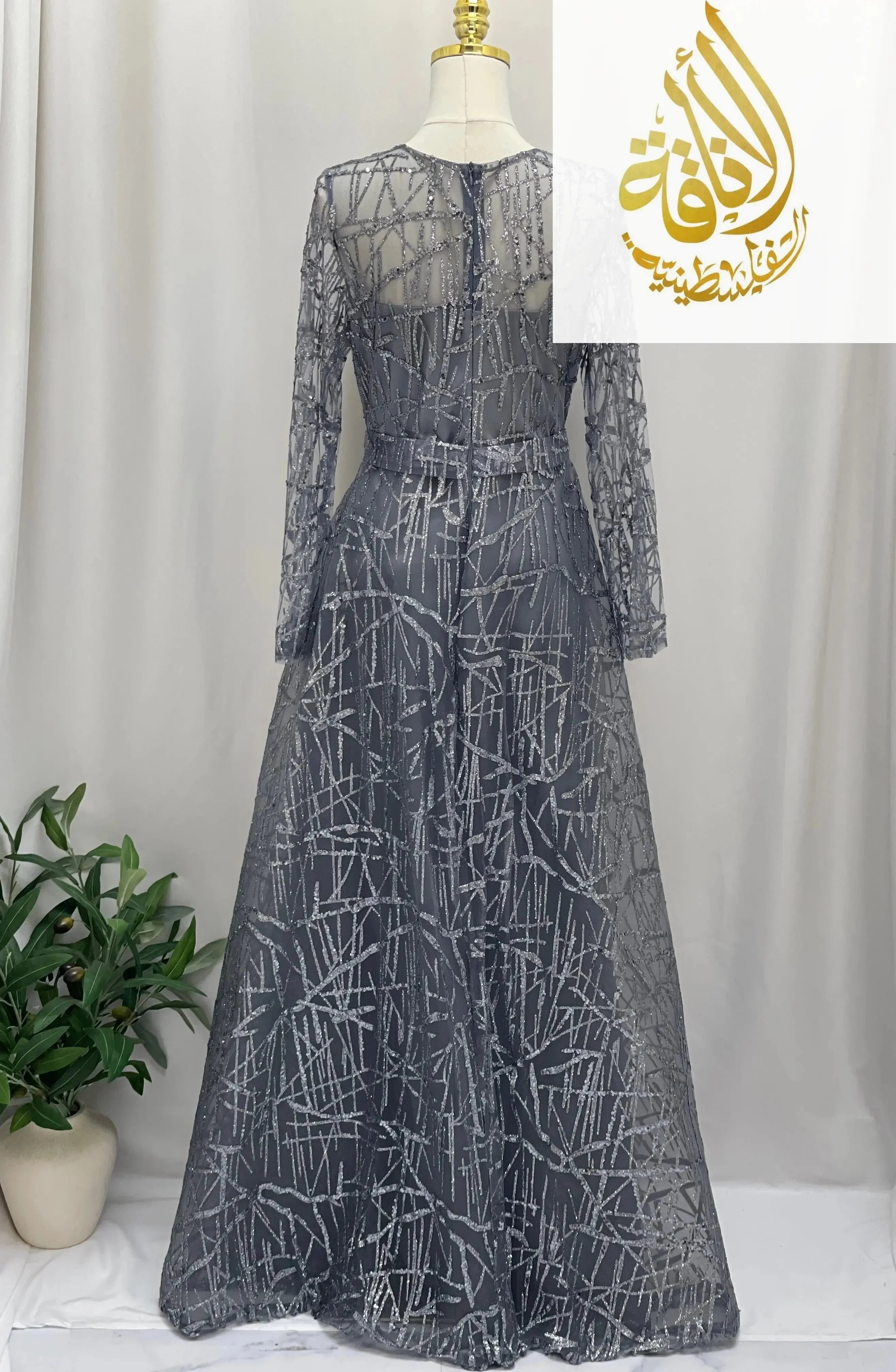 Amira Sparkle Gown Palestinian Elegance