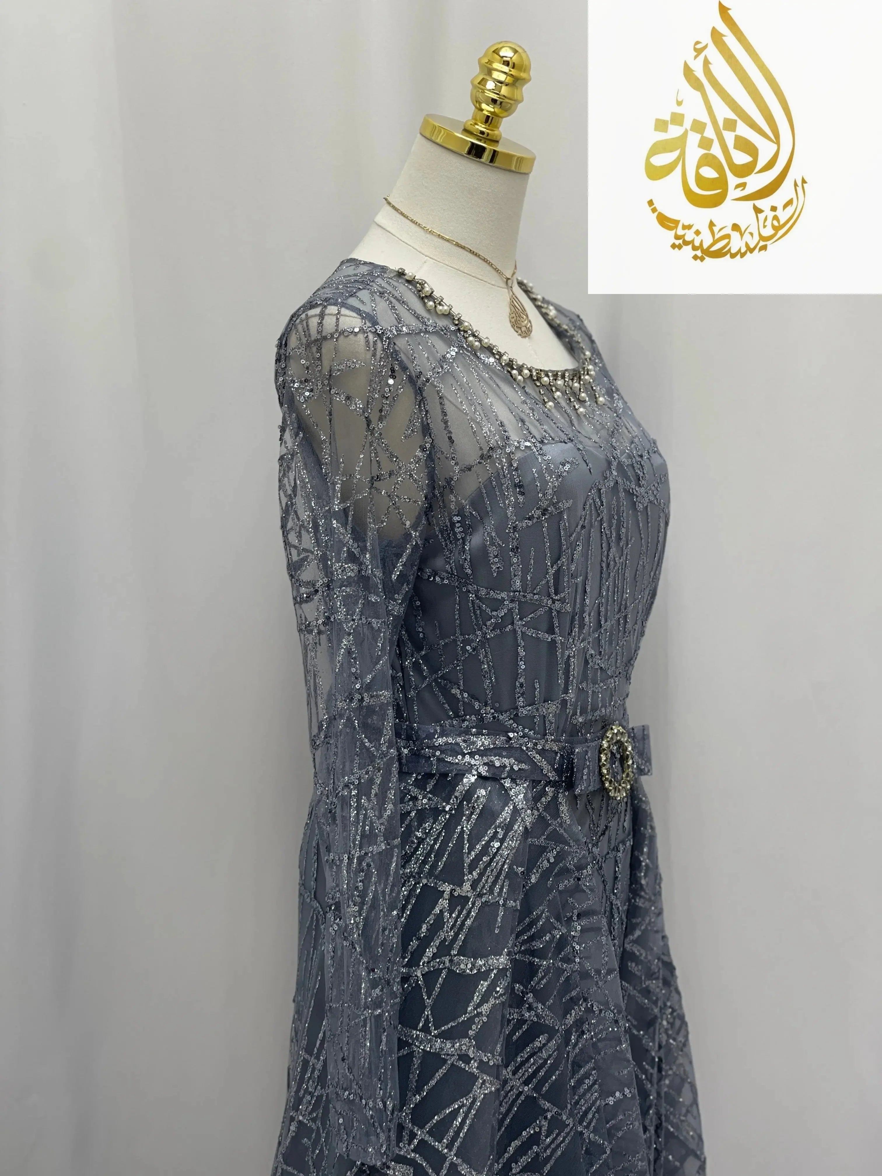 Amira Sparkle Gown Palestinian Elegance