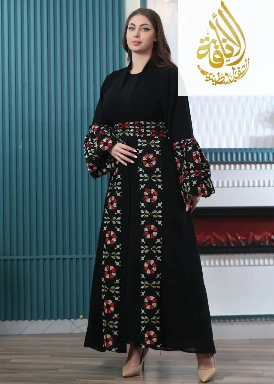 Atik Embroidered Bisht - Palestinian Elegance