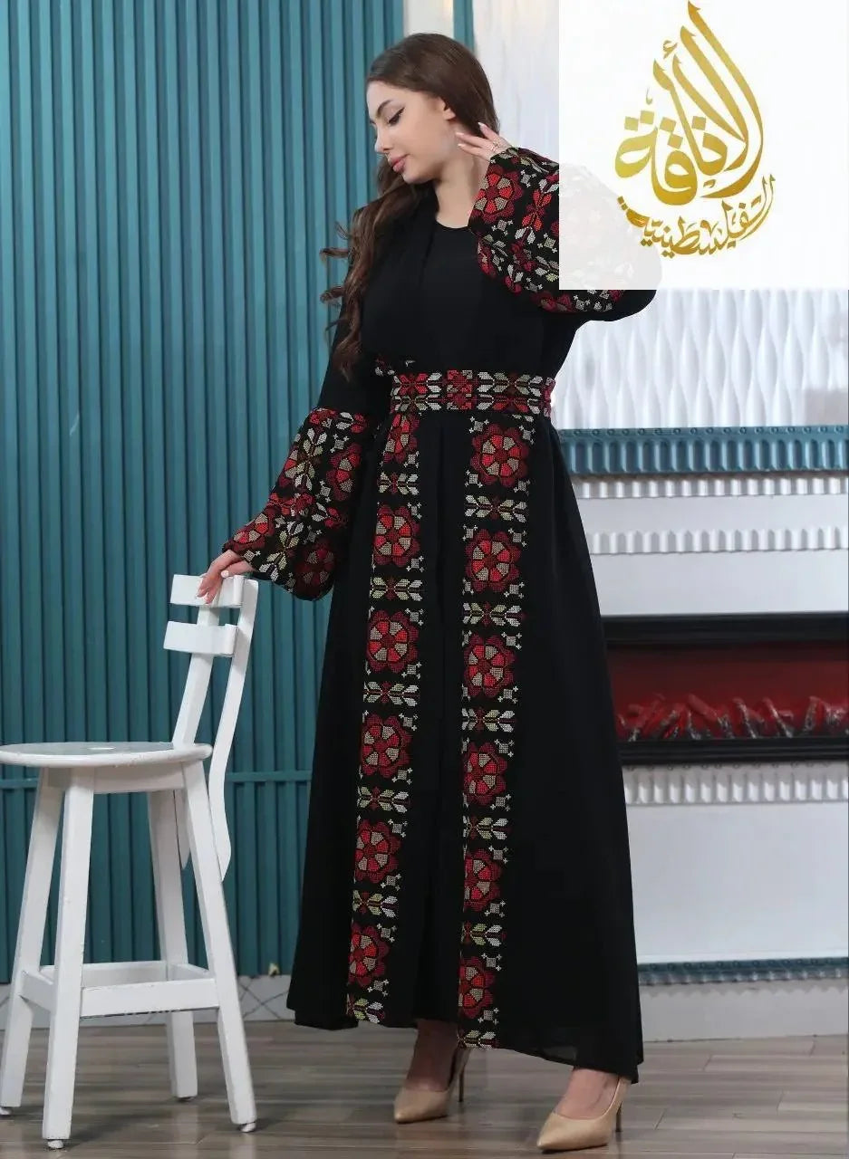 Atik Embroidered Bisht - Palestinian Elegance