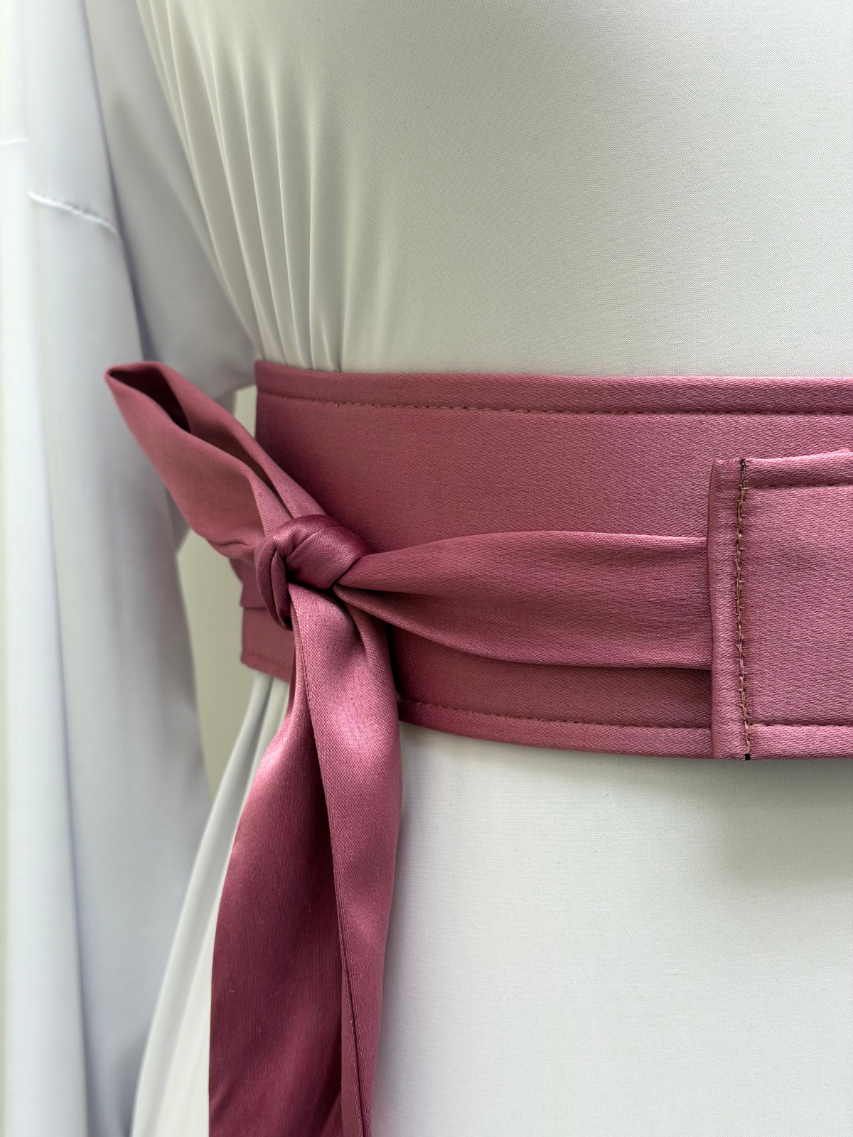 Rosewood Satin Wrap Belt