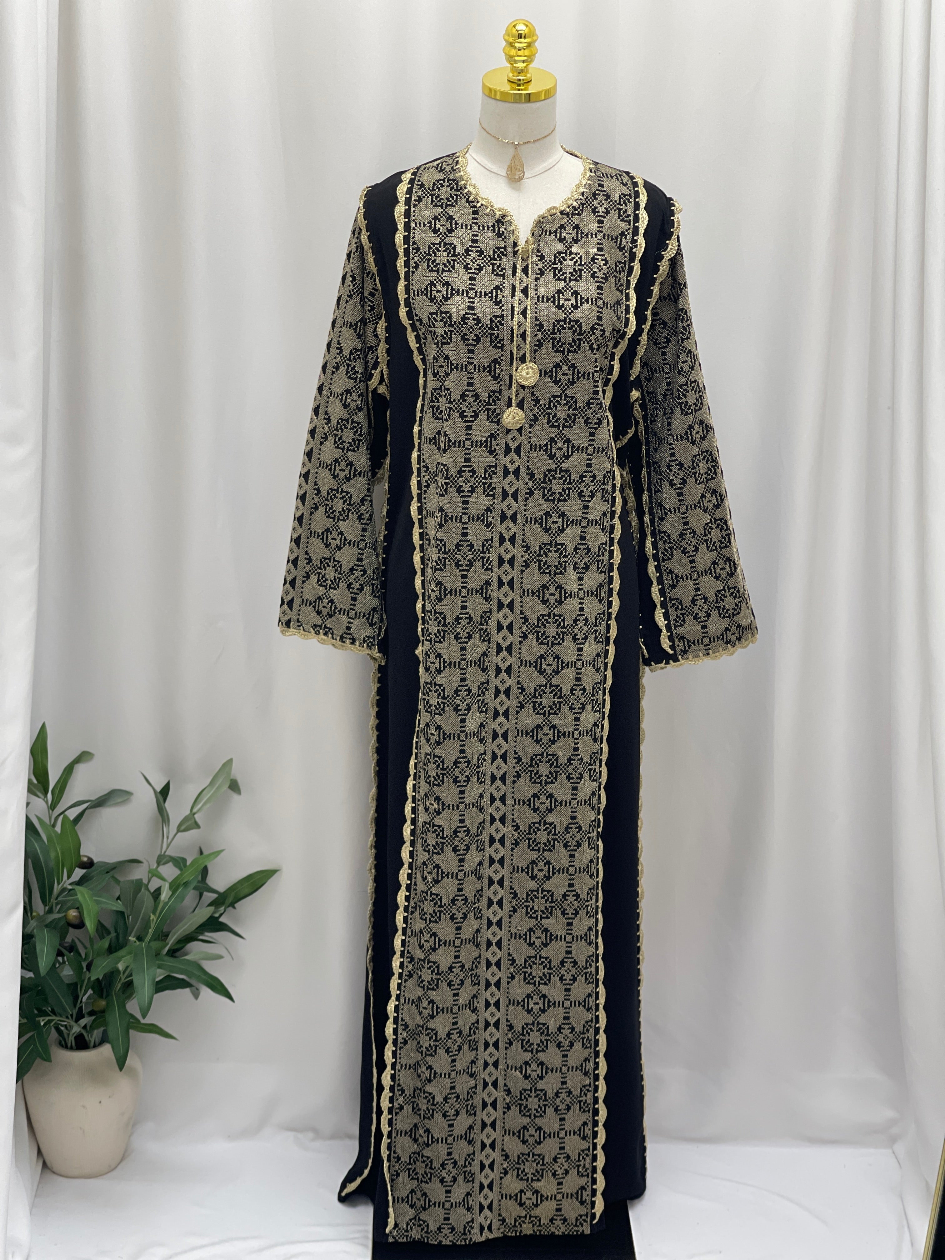 Heritage Threads Embroidered Abaya