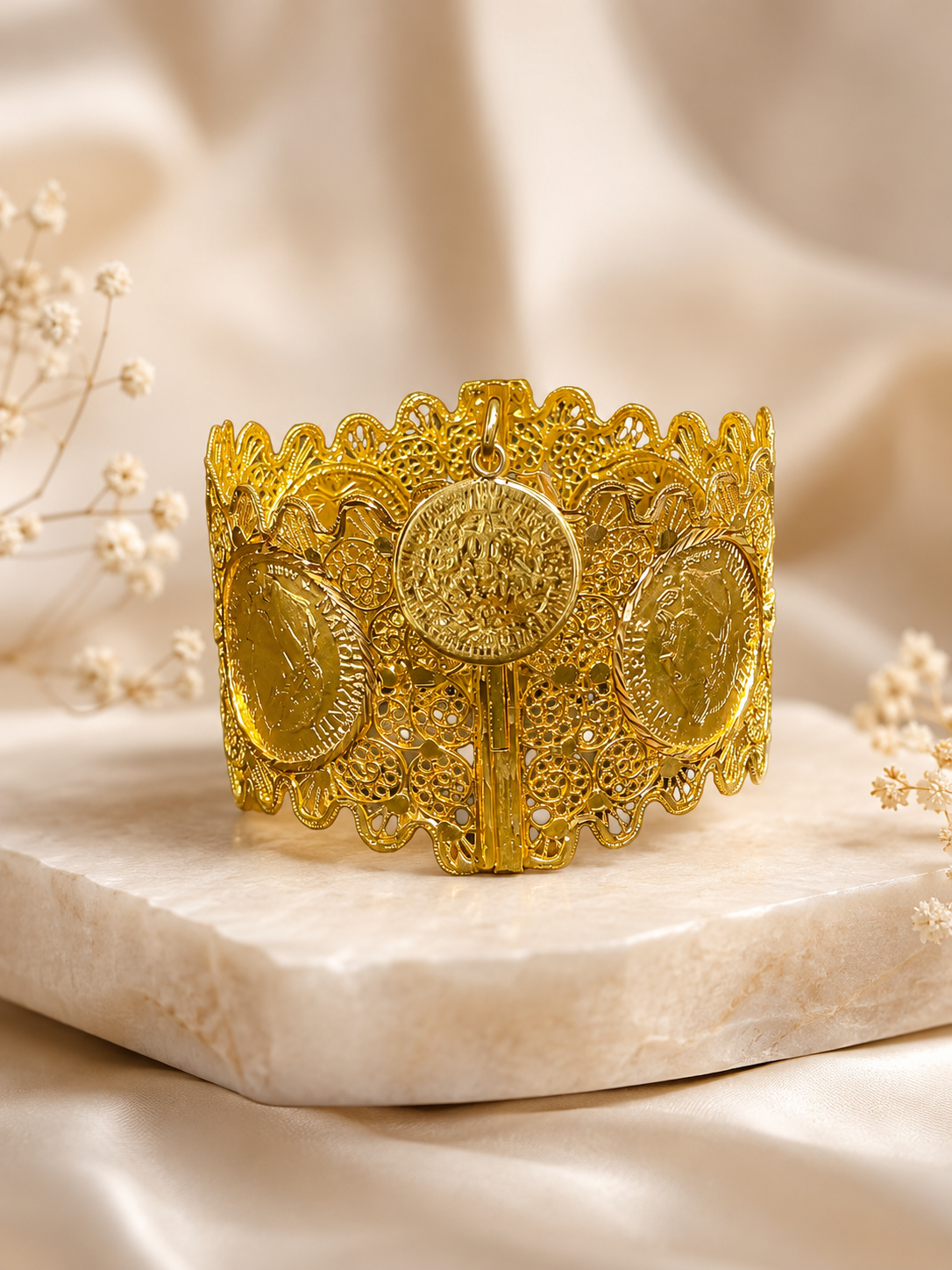 Ottoman Coin Cuff Bracelet – Imitated Gold