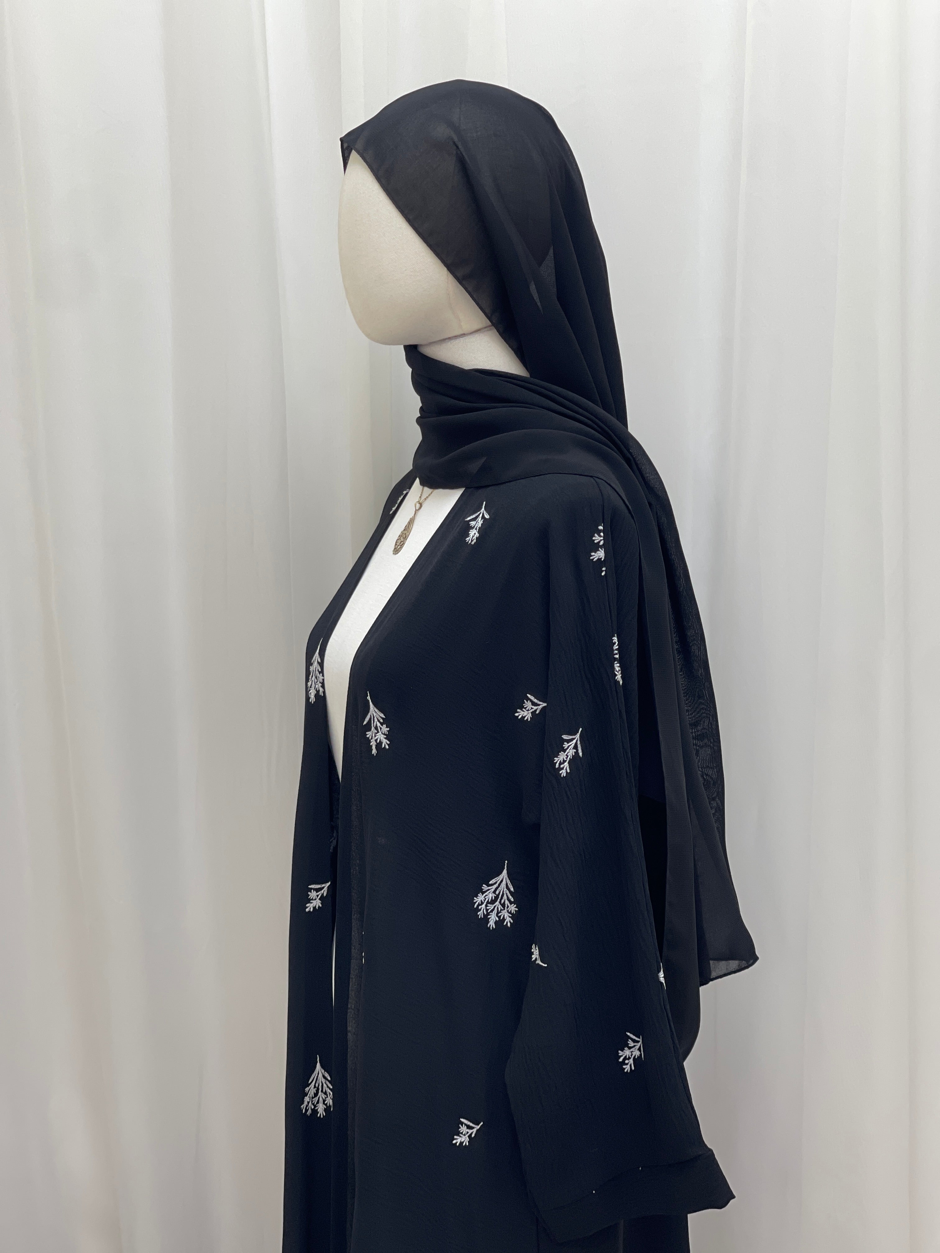 Palm Whisper 3-Piece Abaya Set