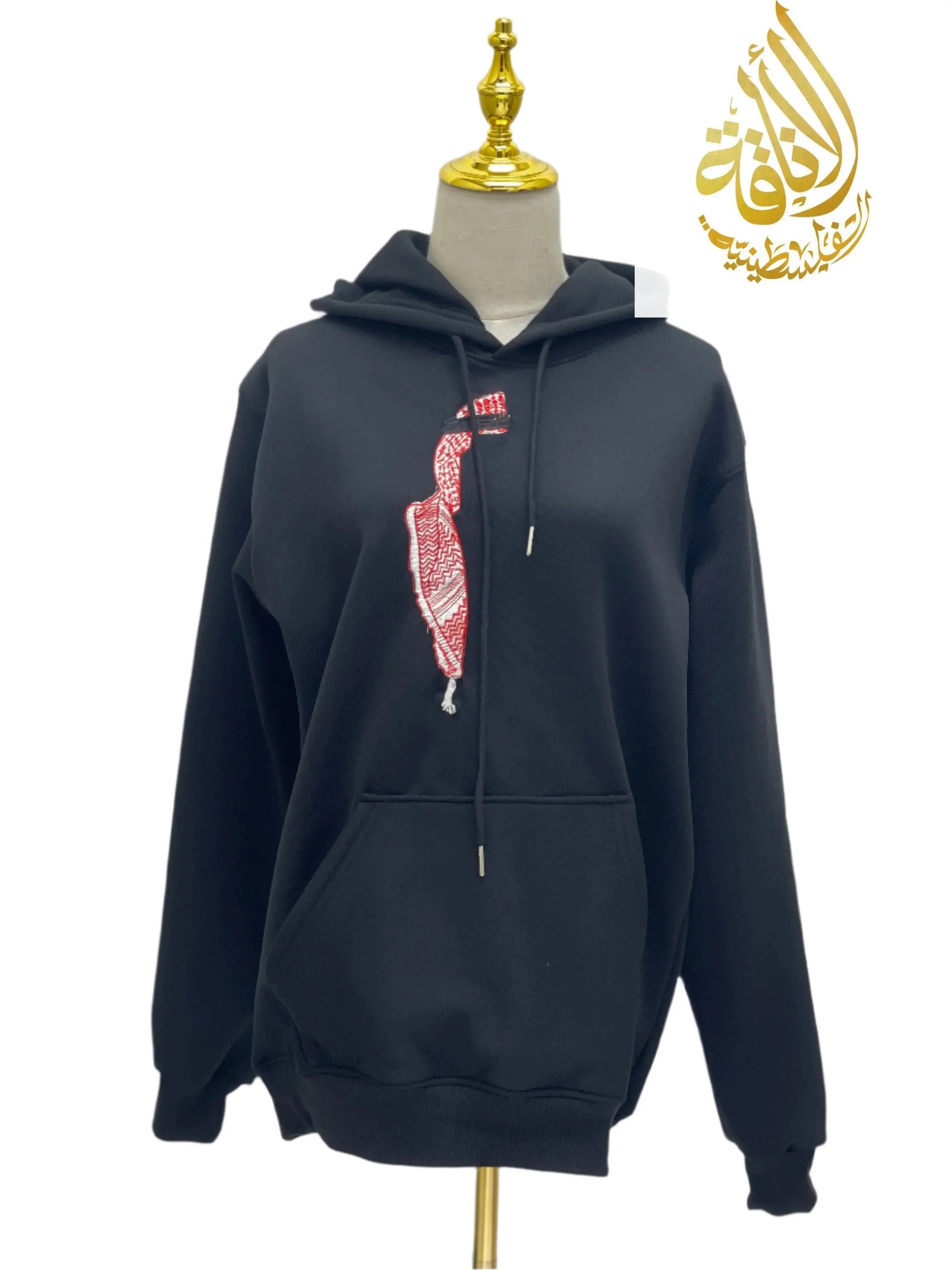 Black Shmagh Hoodie - A Fusion of Tradition and Modern Style Palestinian Elegance