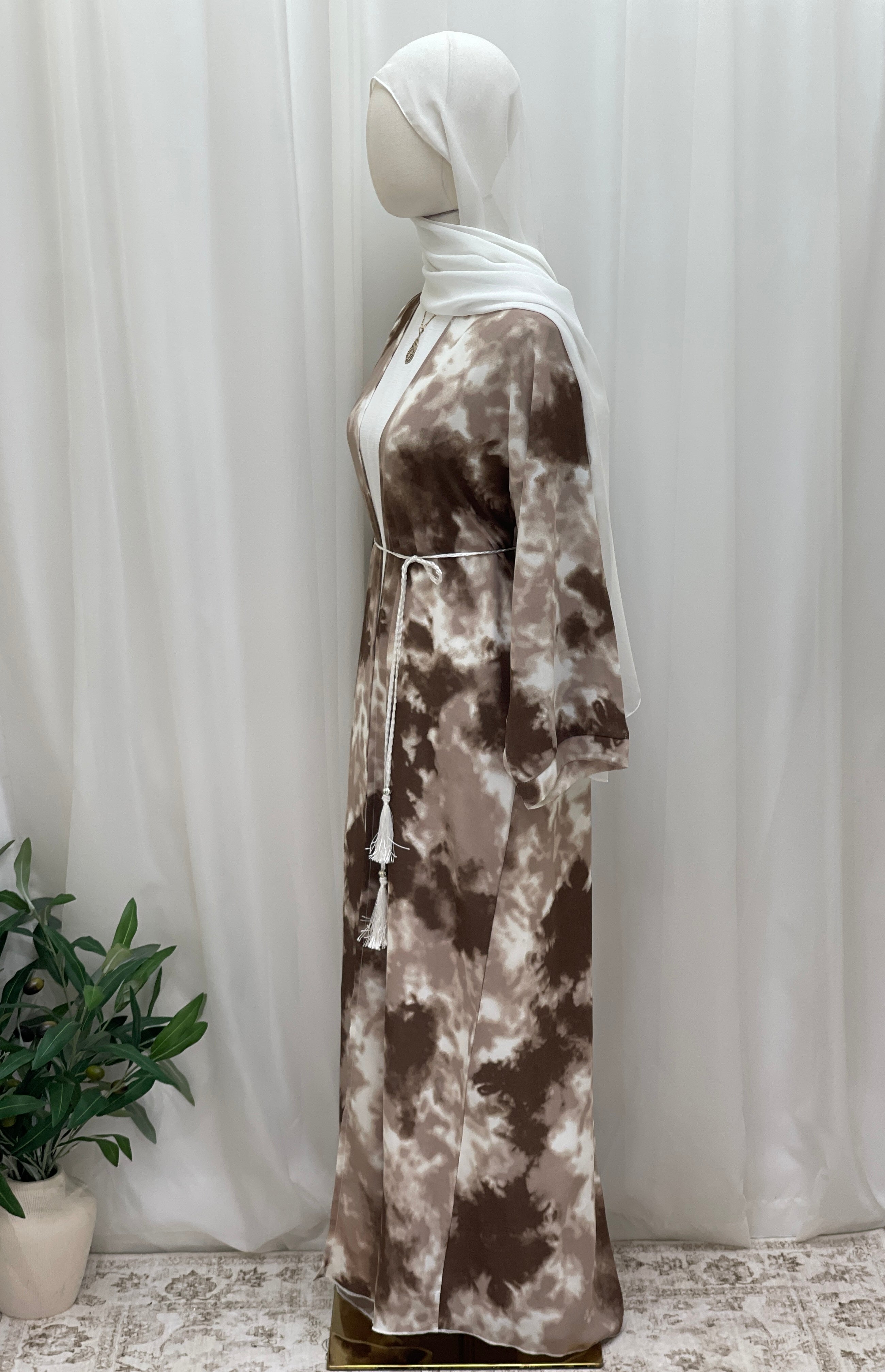 Cloud Marble 3-Piece Abaya Set