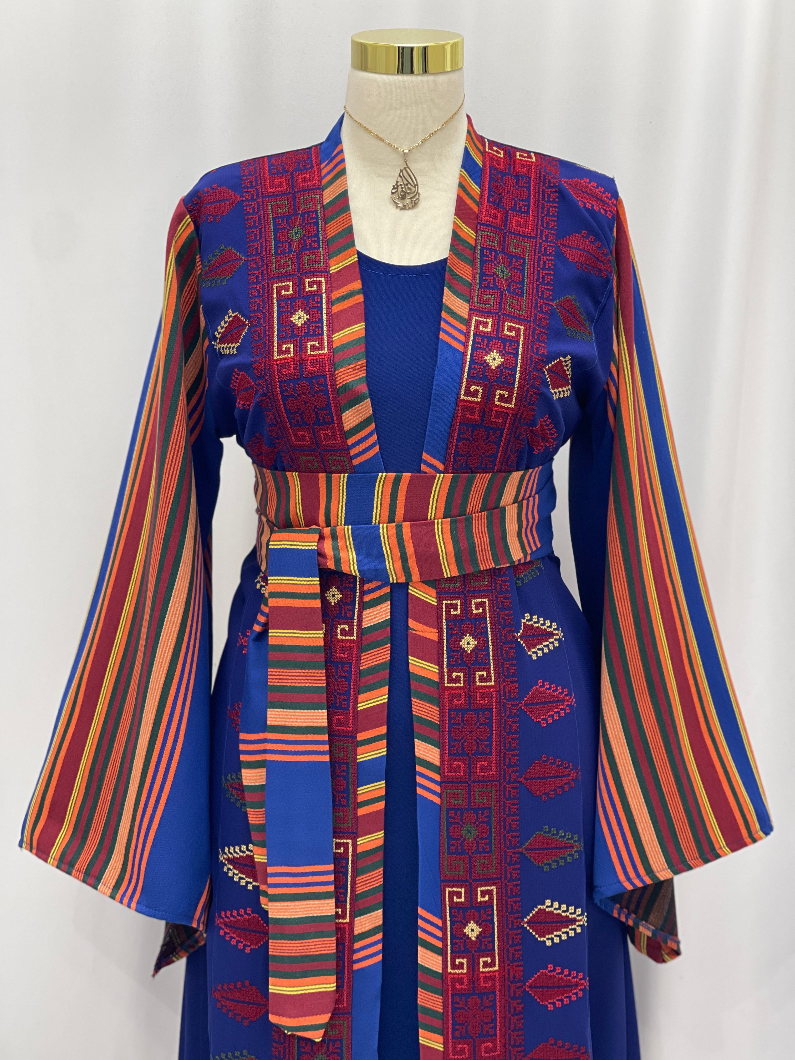 Majdal Heritage Embroidered Chiffon Piece - Cultural Grace