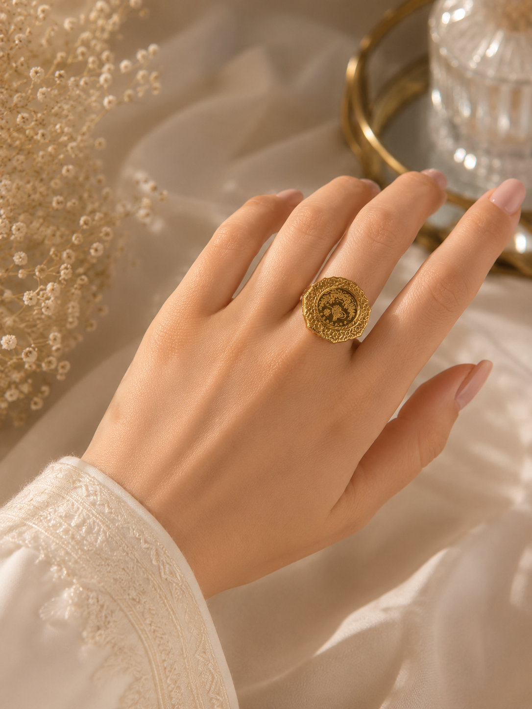 Falahi Heritage Imitated Gold Ring