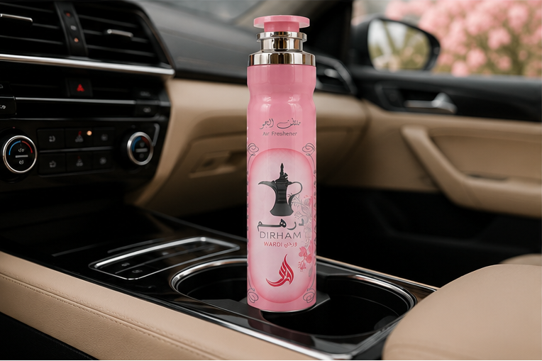 Dirham Wardi Luxury Air Freshener Spray | Long-Lasting Floral Home & Car Fragrance