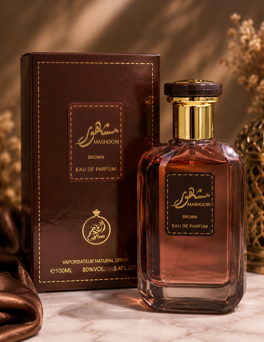 Mashoori Brown Eau de Parfum 100ml | Warm Woody Amber Luxury Fragrance