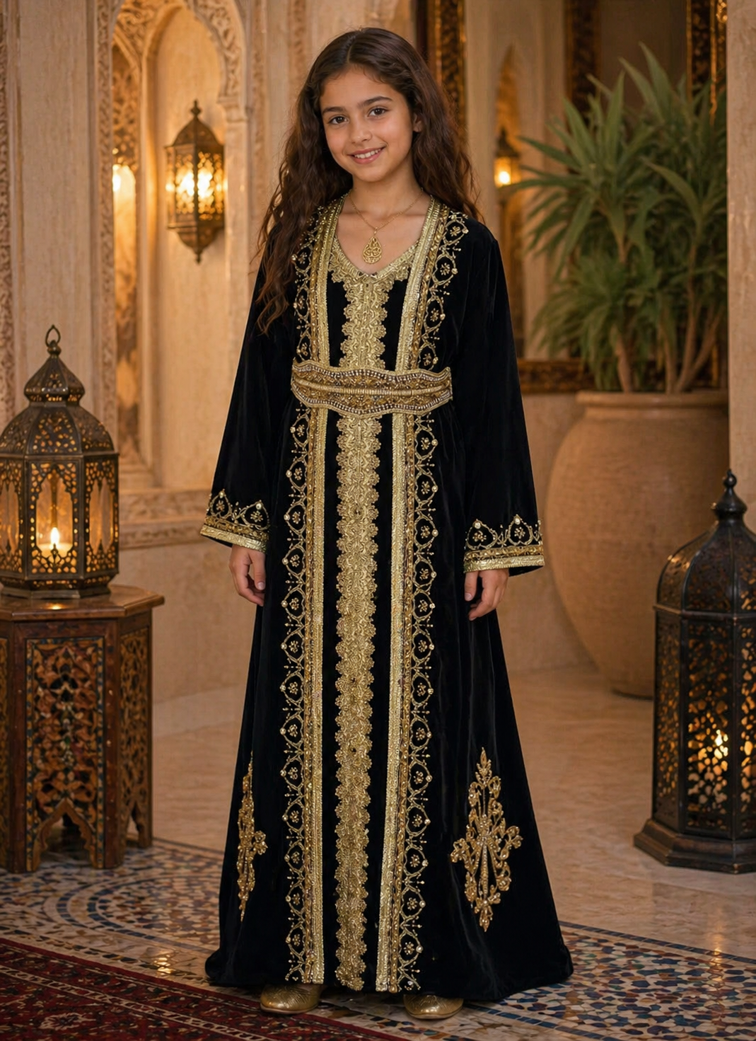 Princess Mariam Long Sleeve Kaftan Modest Fashion Dress