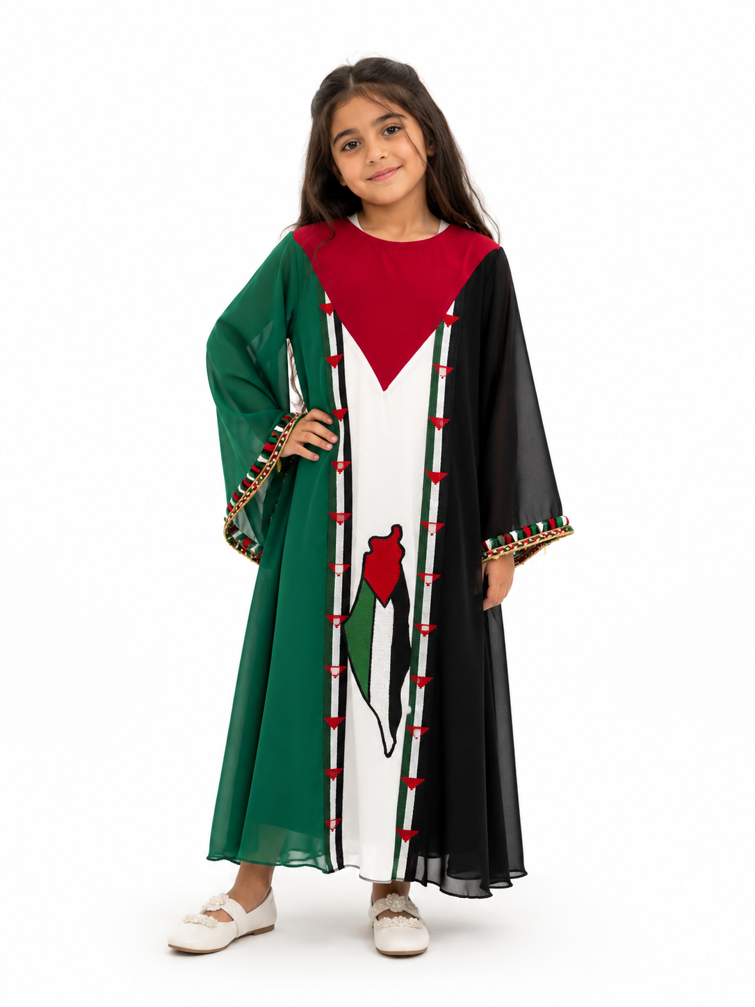 Kids Palestinian Flag Dress: Pride and Elegance for Young Ones