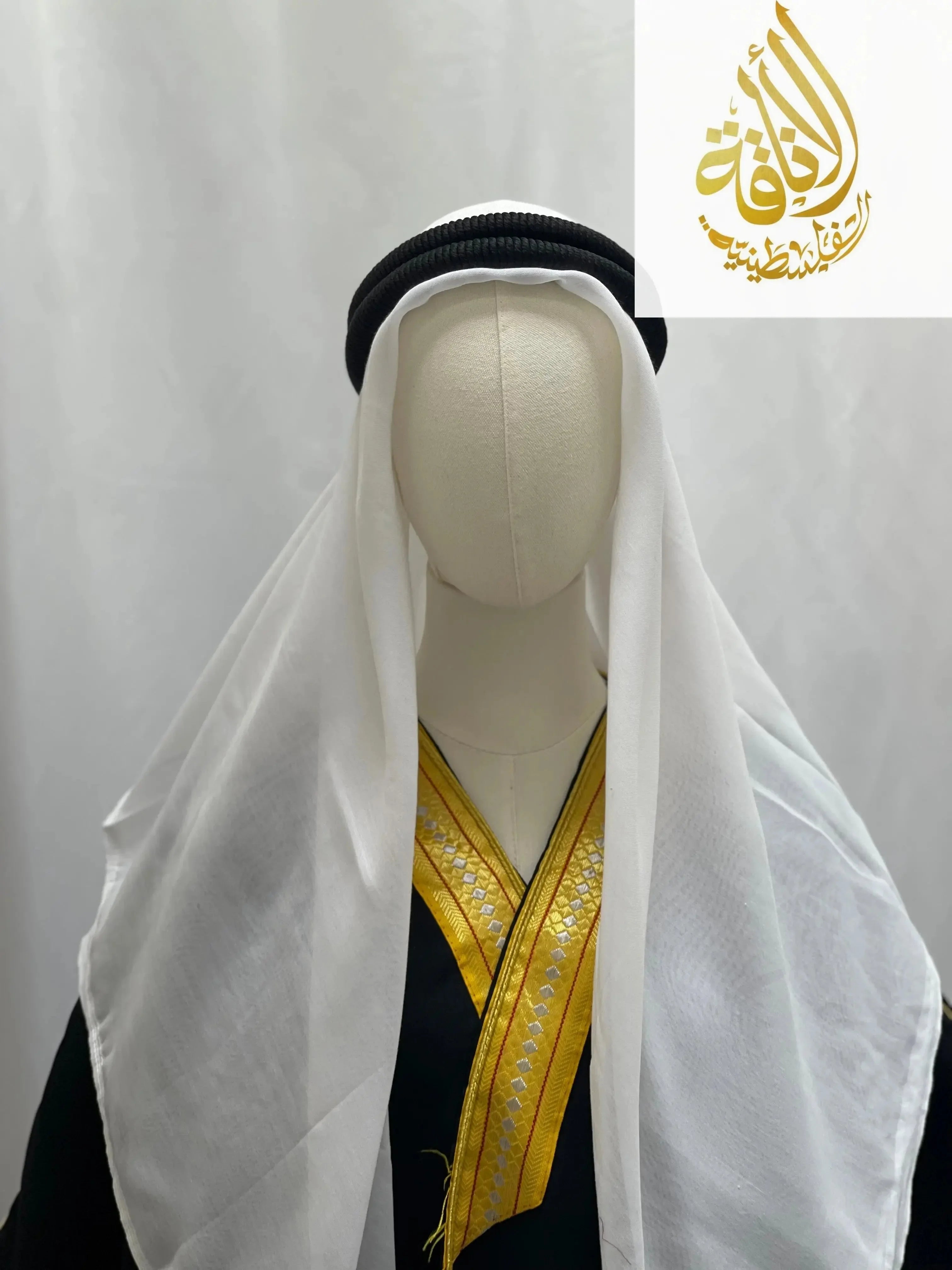 Classic White Scarf for Under Agal - Essential Accessory for Traditional Attire Palestinian Elegance