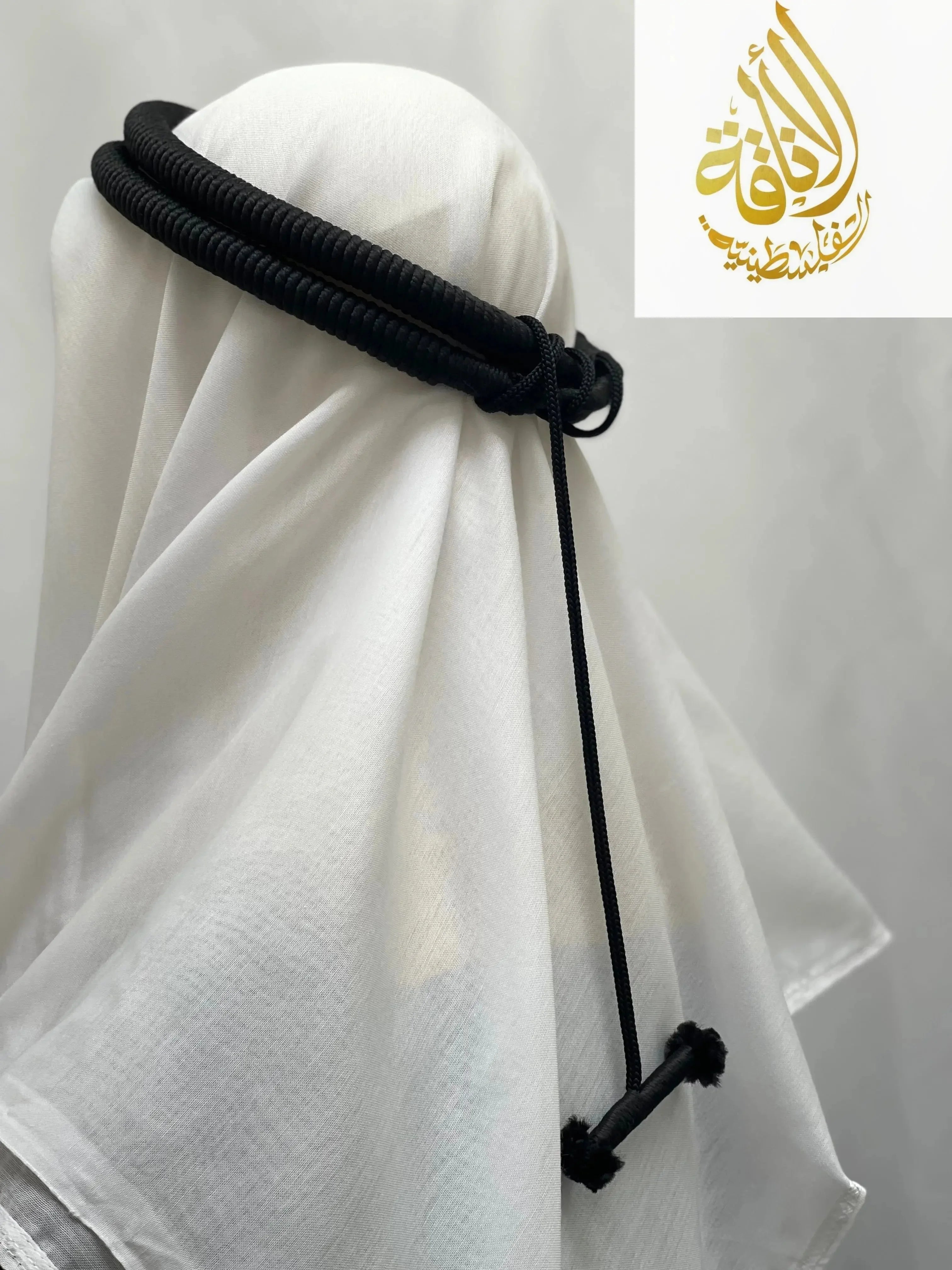 Classic White Scarf for Under Agal - Essential Accessory for Traditional Attire Palestinian Elegance