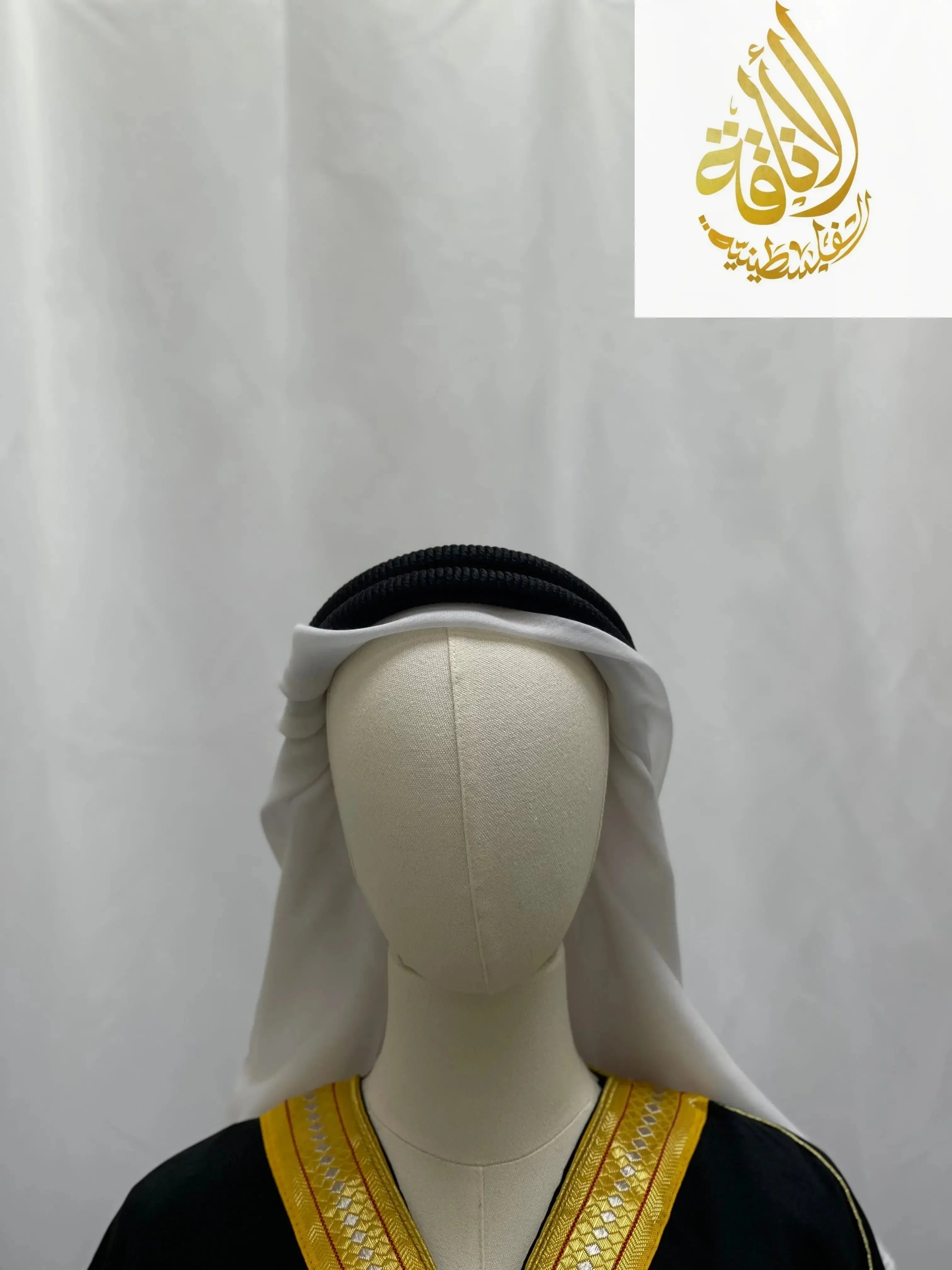 Classic White Scarf for Under Agal - Essential Accessory for Traditional Attire Palestinian Elegance