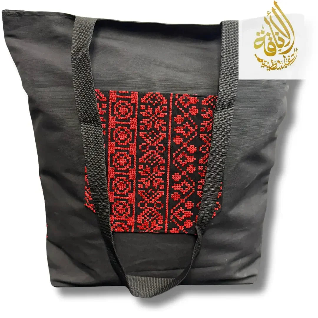 Colorful Arabic Words Design High-Quality Tote Bag | 40 cm Length Palestinian Elegance