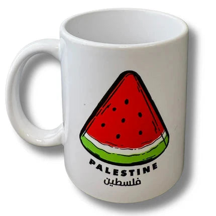 Cup with Watermelon Design Palestinian Elegance