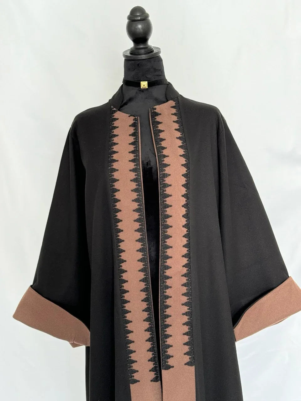 Moroccan Embroidery Kimono- designed in a classic open front silhouette