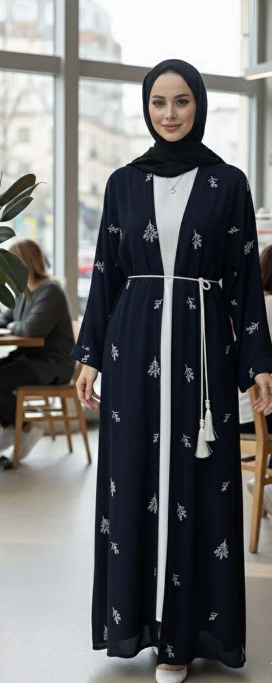 Palm Whisper 3-Piece Abaya Set