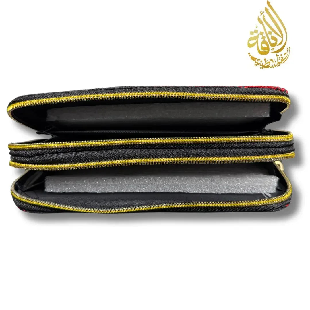 Double Zipper Tatreez Wallet Palestinian Elegance