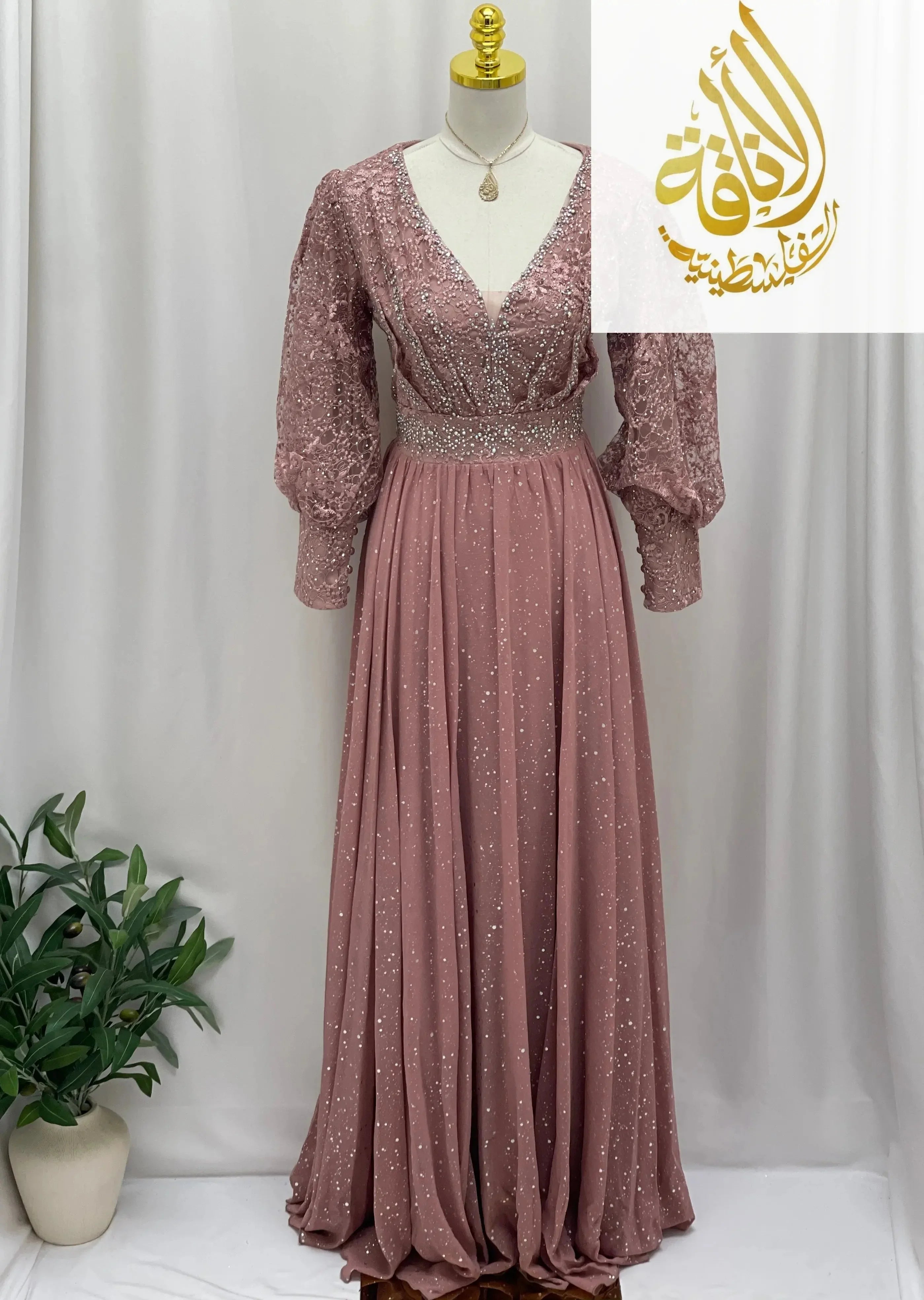 Dusk Star Gown Palestinian Elegance