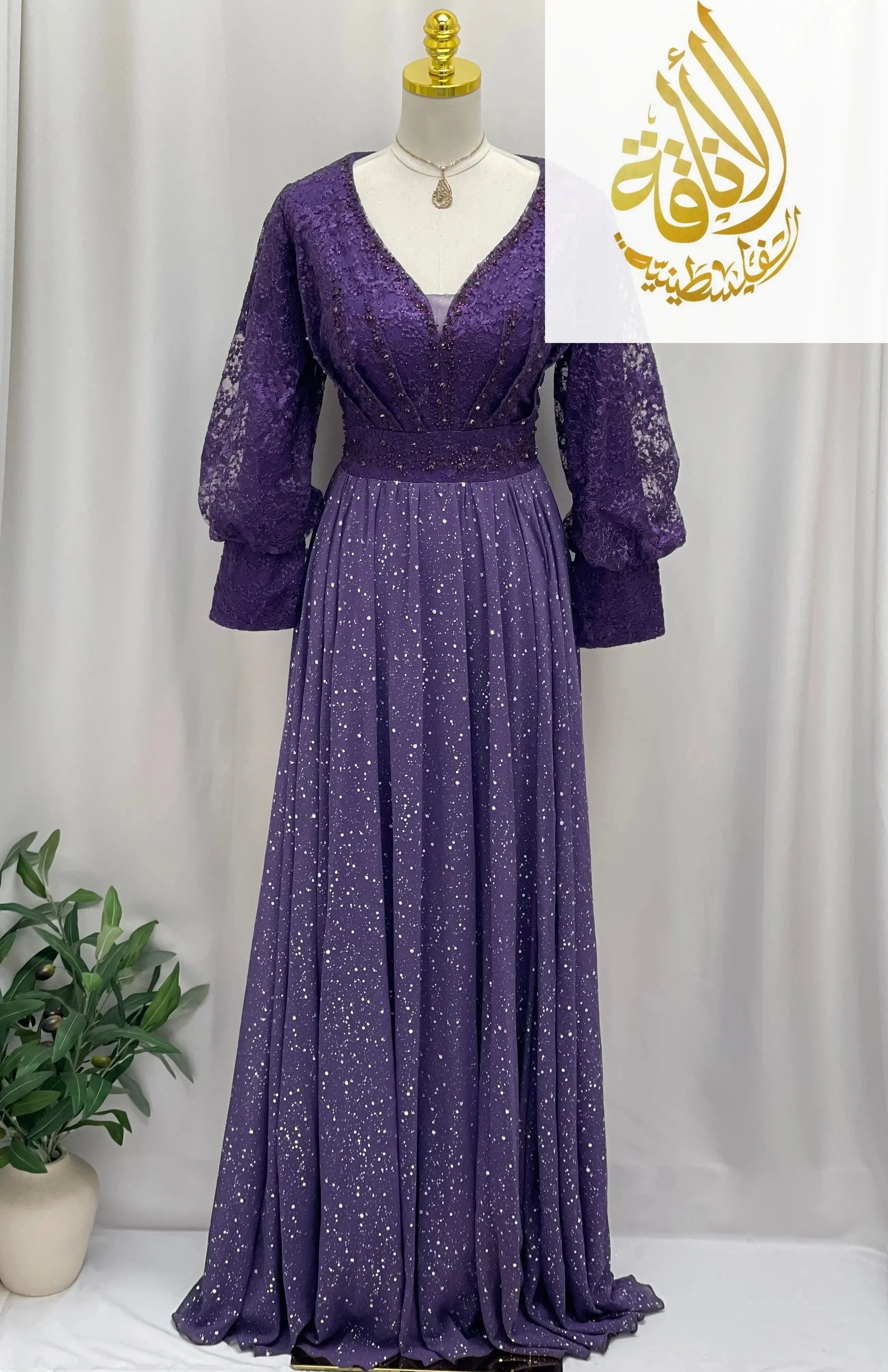Dusk Star Gown Palestinian Elegance