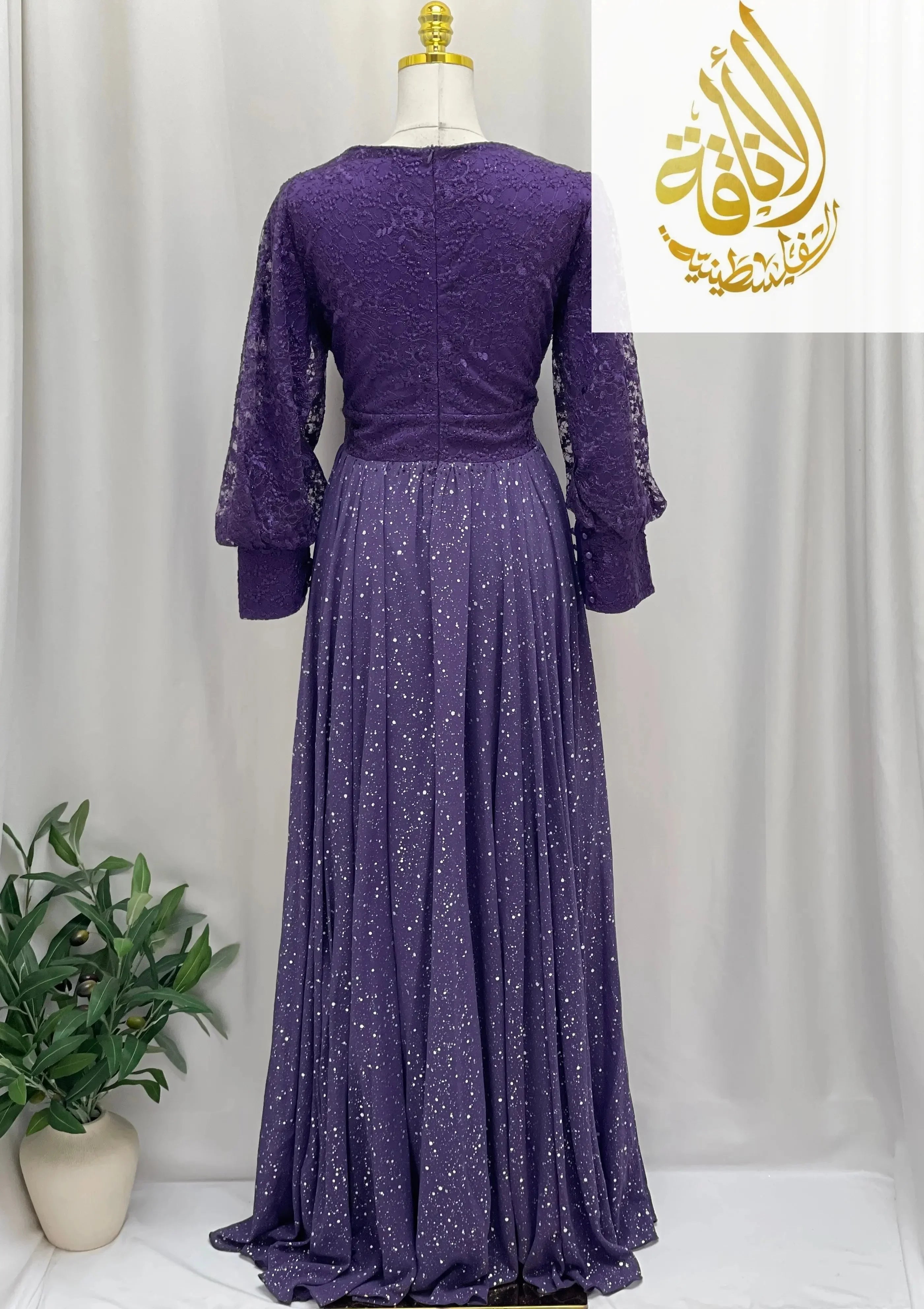 Dusk Star Gown Palestinian Elegance