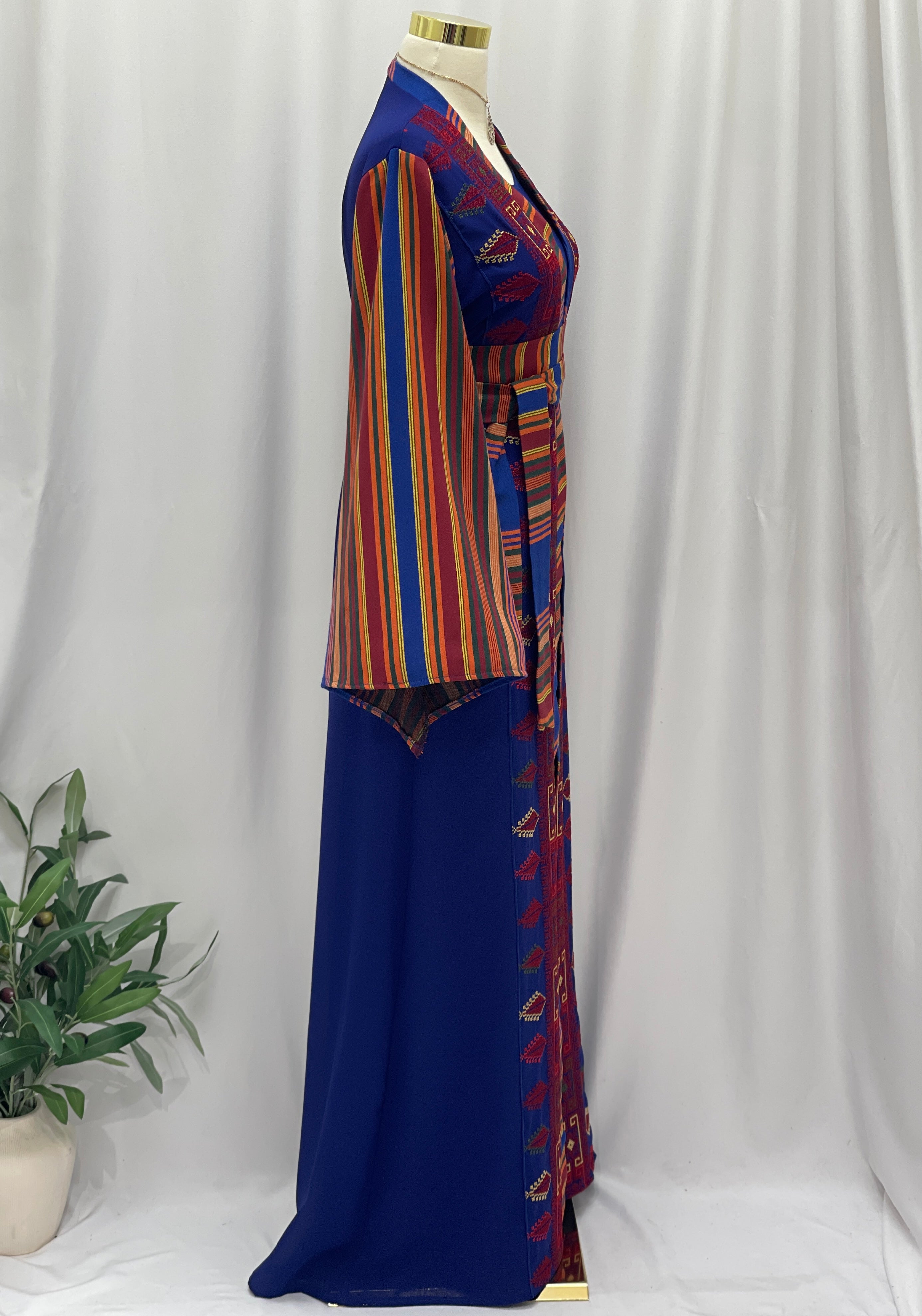 Majdal Heritage Embroidered Chiffon Piece - Cultural Grace