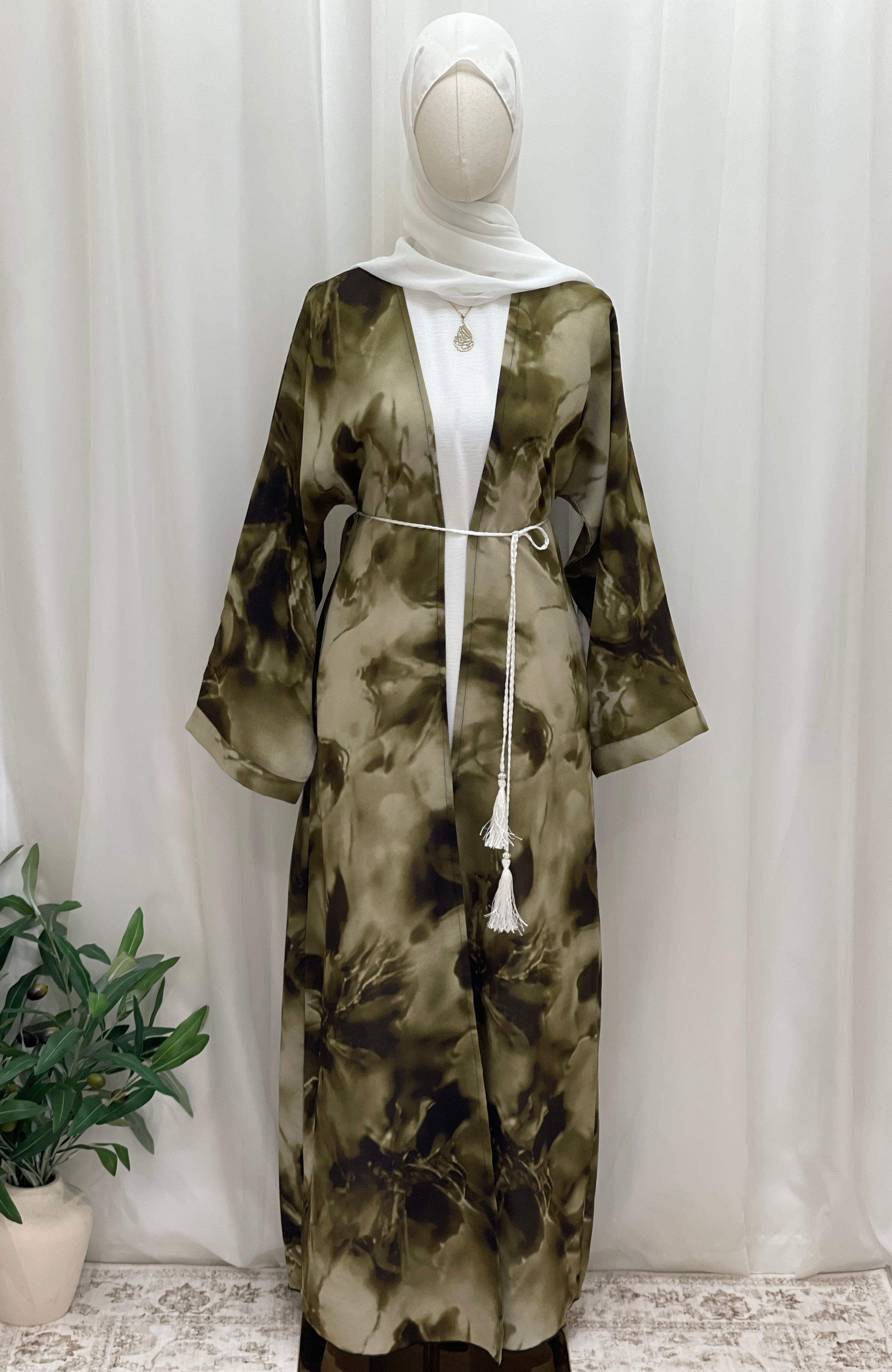 Cloud Marble 3-Piece Abaya Set