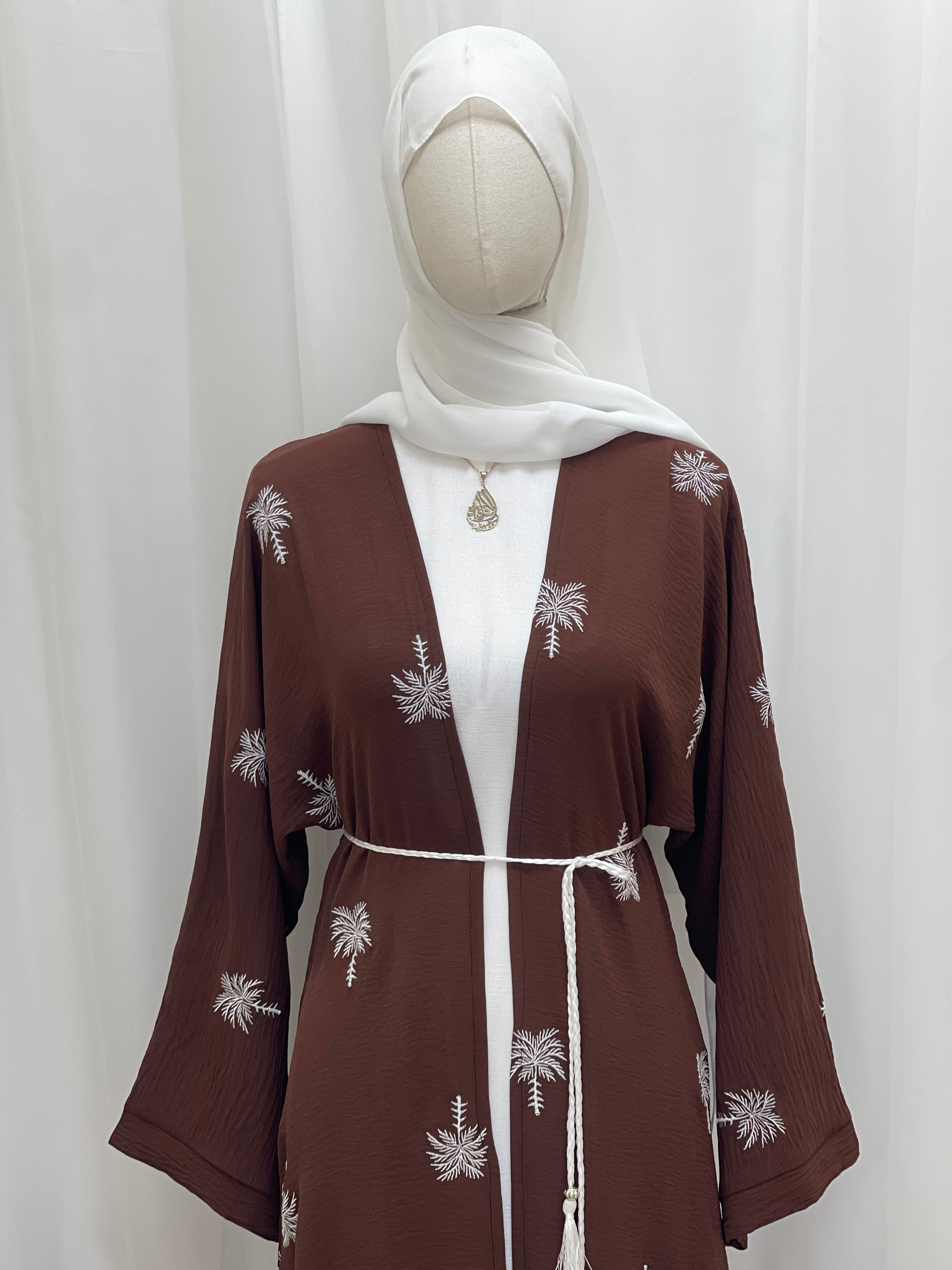 Palm Whisper 3-Piece Abaya Set