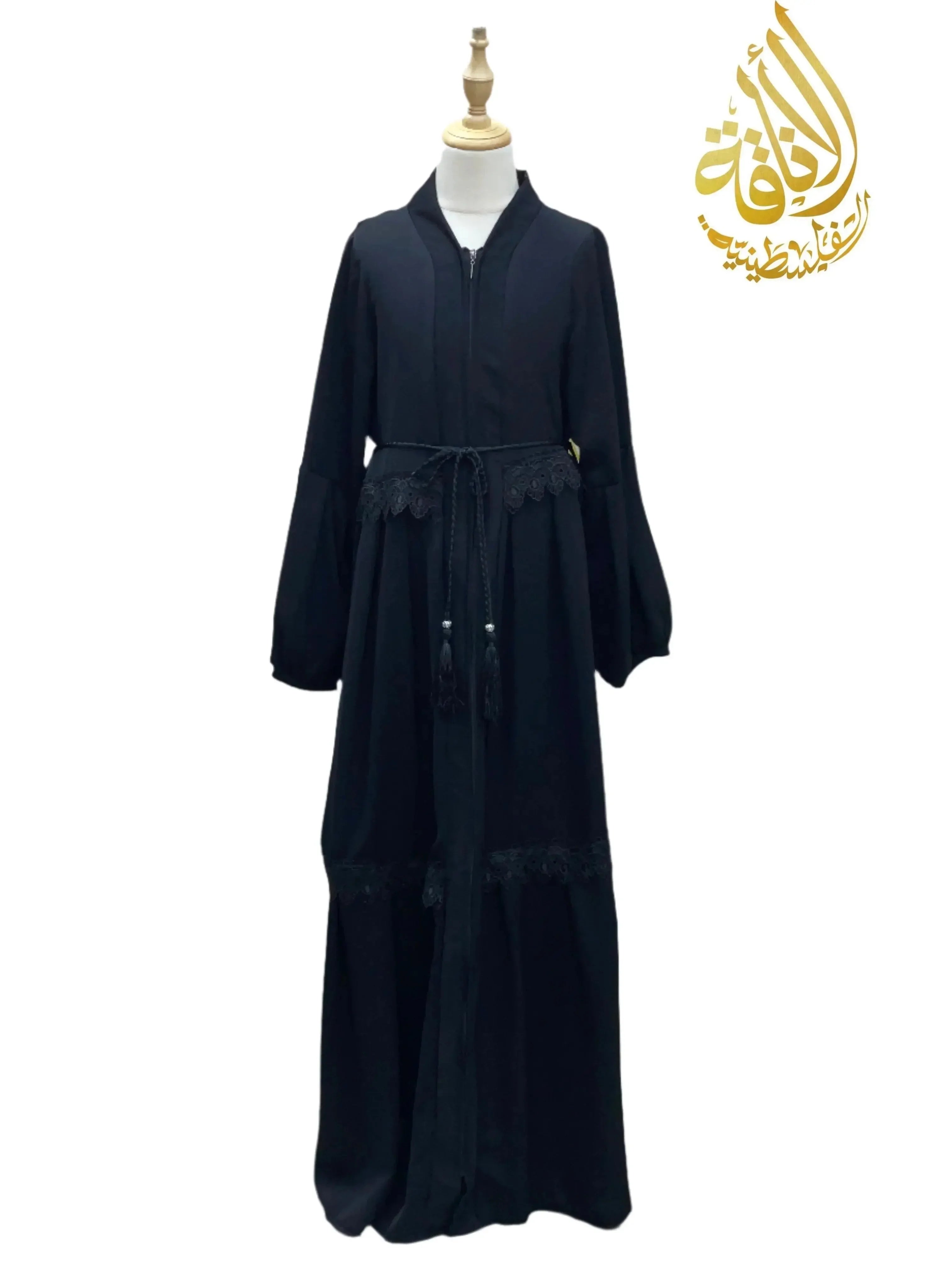 Elegant Girls Black Abaya: Comfort & Modesty with Flowy Design Palestinian Elegance