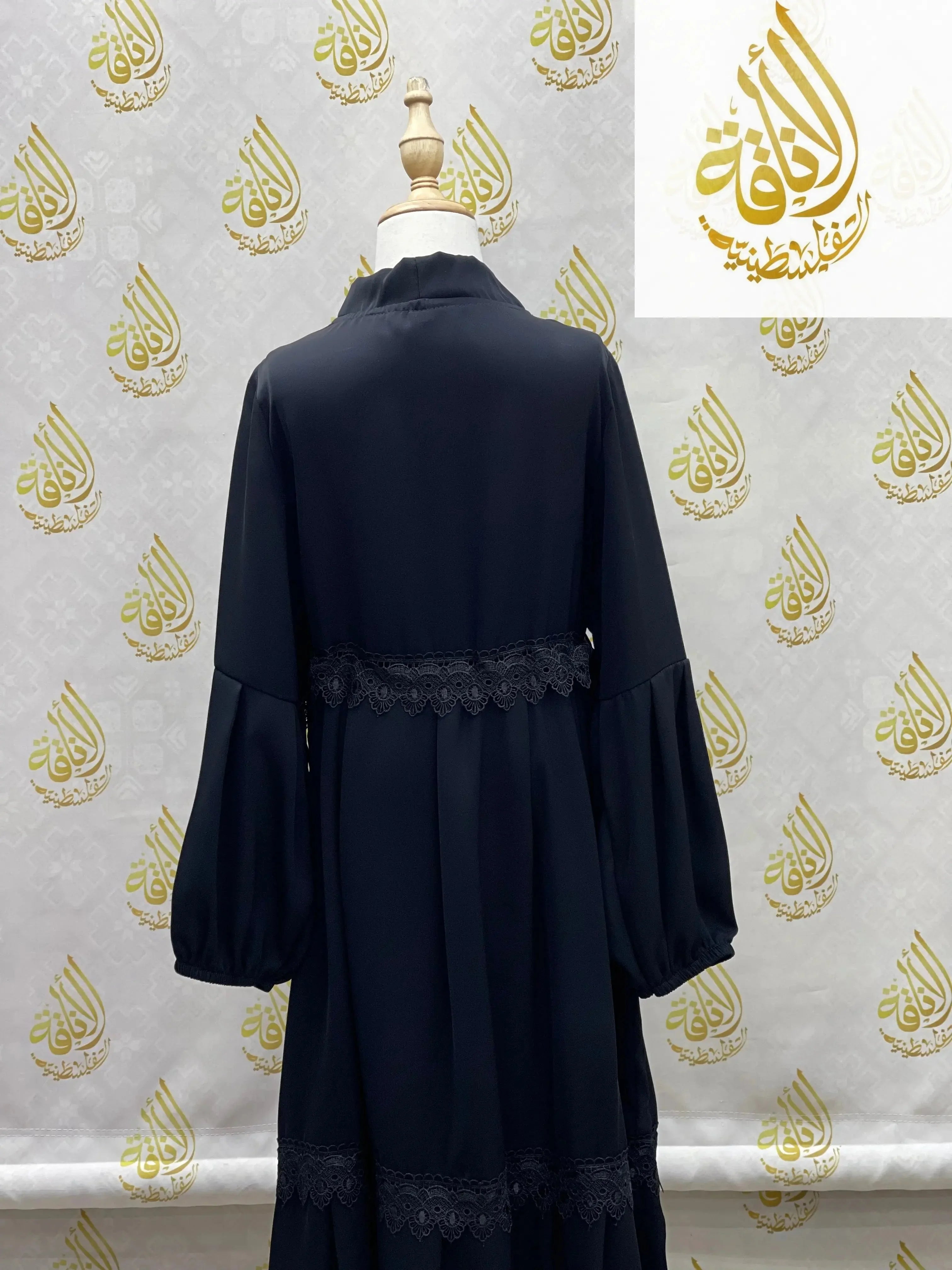 Elegant Girls Black Abaya: Comfort & Modesty with Flowy Design Palestinian Elegance