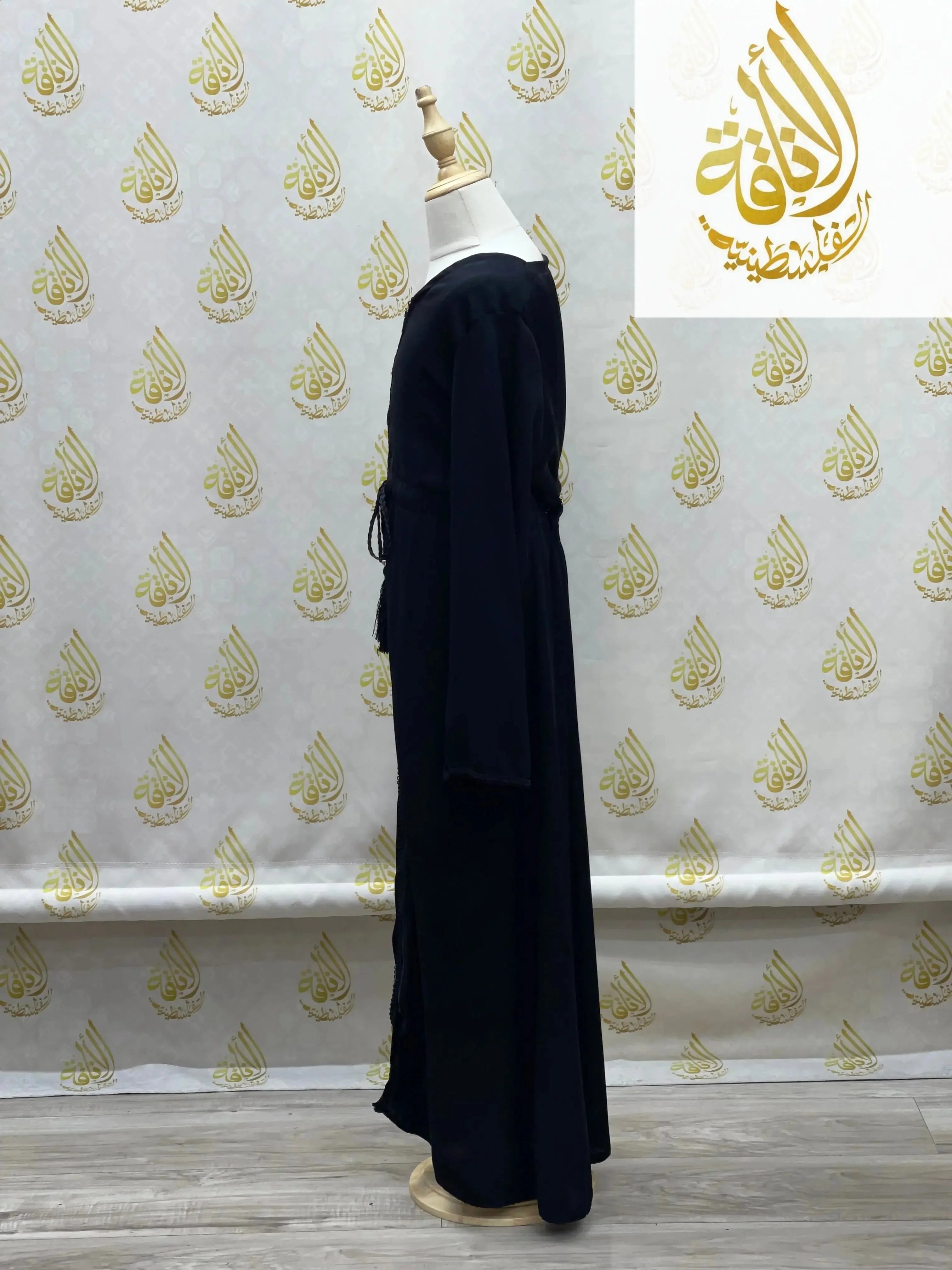 Elegant Girls Black Abaya: Comfort & Modesty with Flowy Design Palestinian Elegance