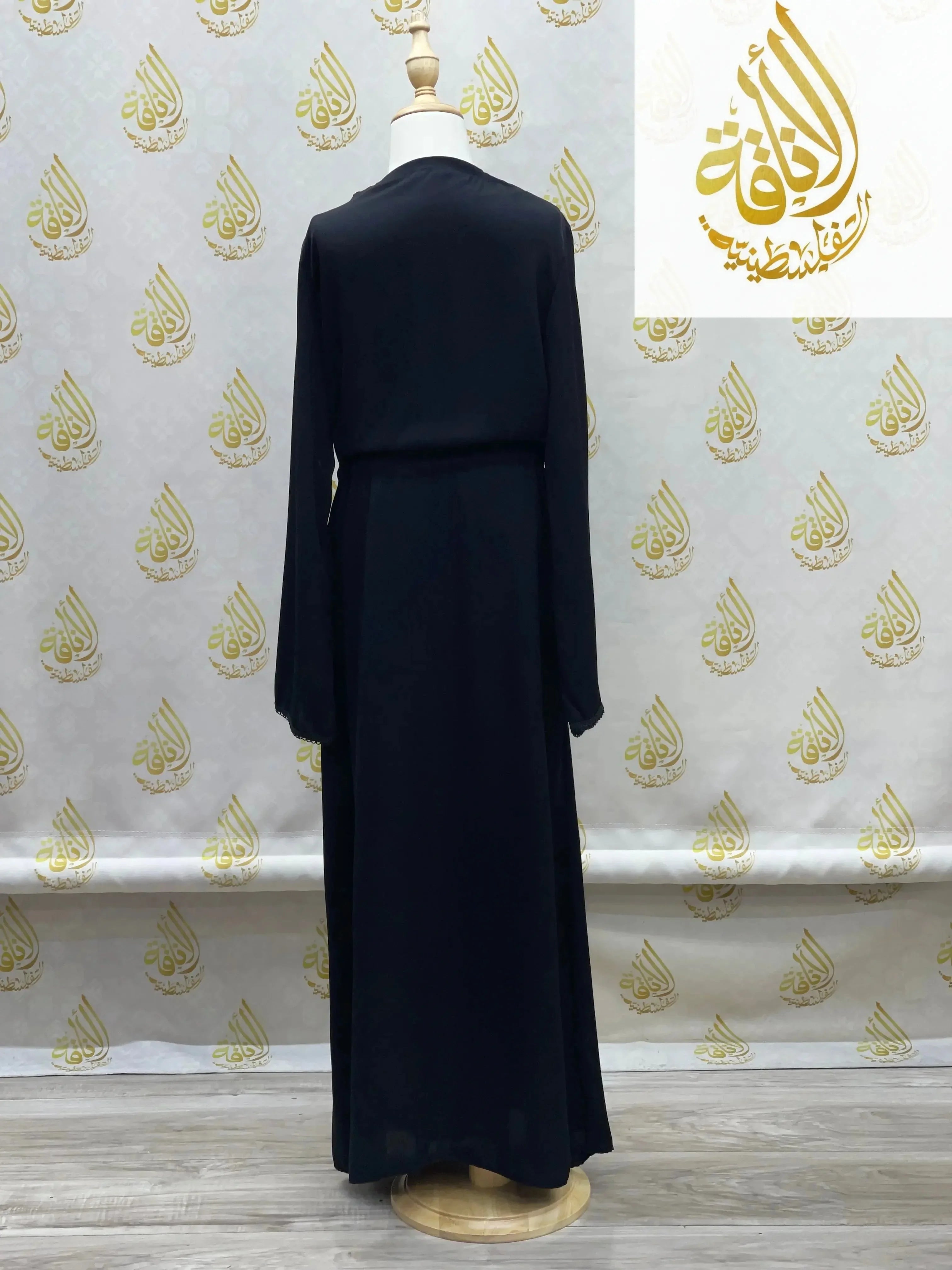 Elegant Girls Black Abaya: Comfort & Modesty with Flowy Design Palestinian Elegance
